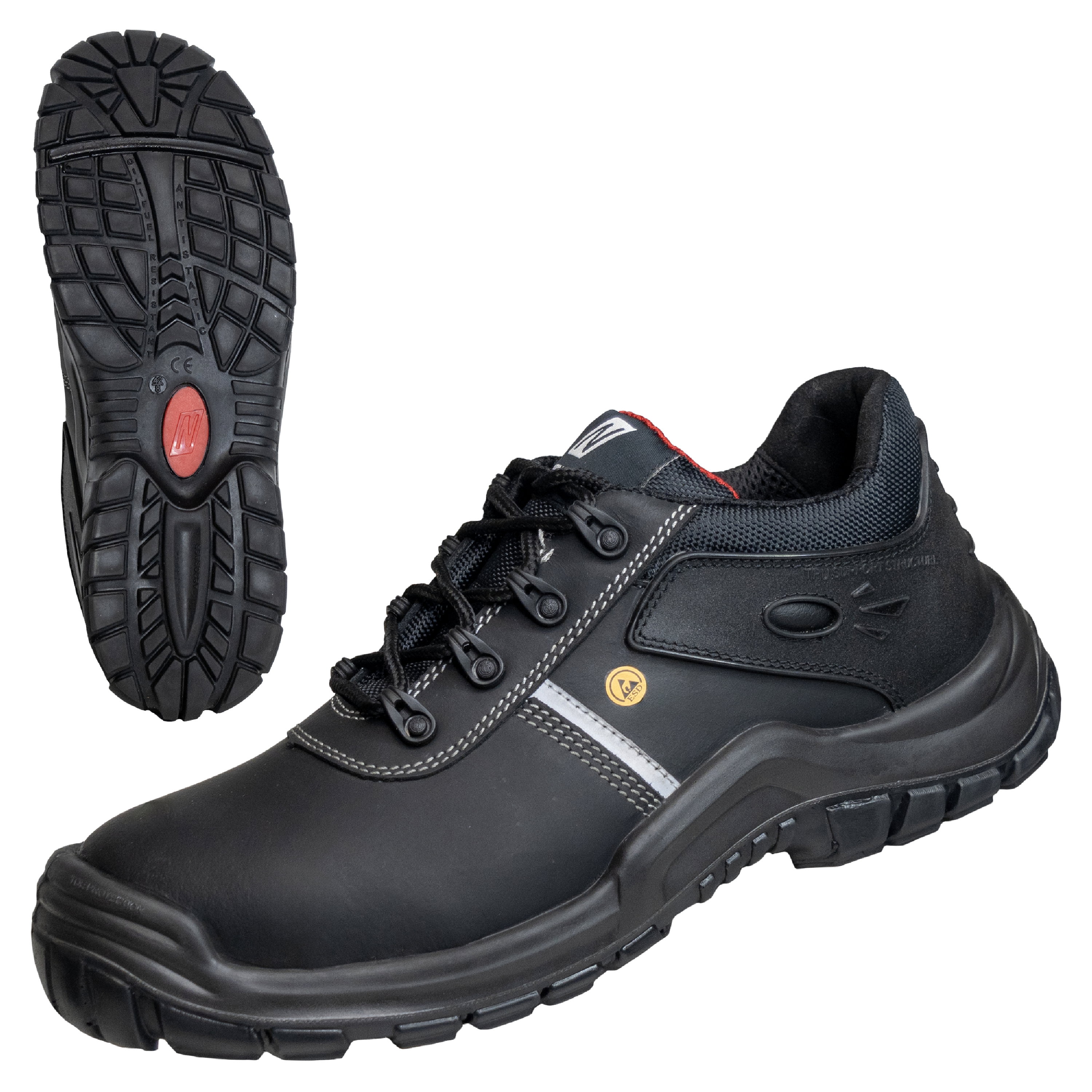 7215 - NITRAS UTILITY STEP, S3L CI FO SR Sicherheitshalbschuhe, schwarz, EN ISO 20345, EN IEC 61340-4-3, DGUV Regel 112-191