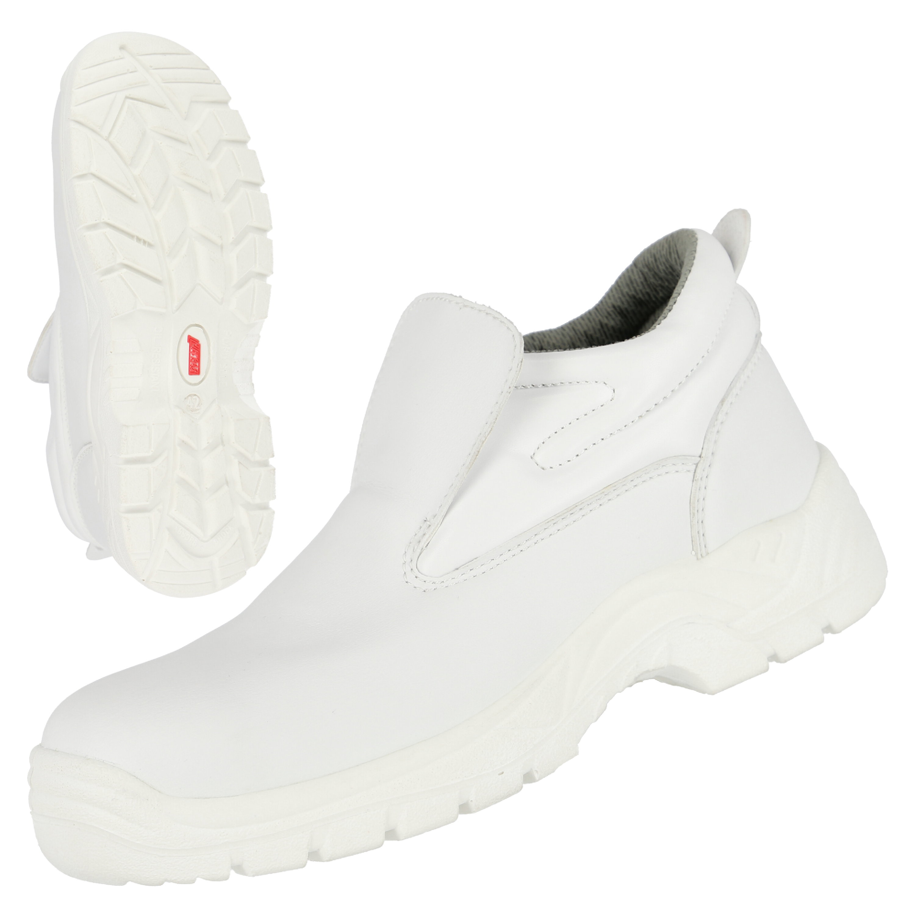 7251 - NITRAS CLEAN STEP MID SL, S2 Sicherheitsslipper, weiß, EN ISO 20345