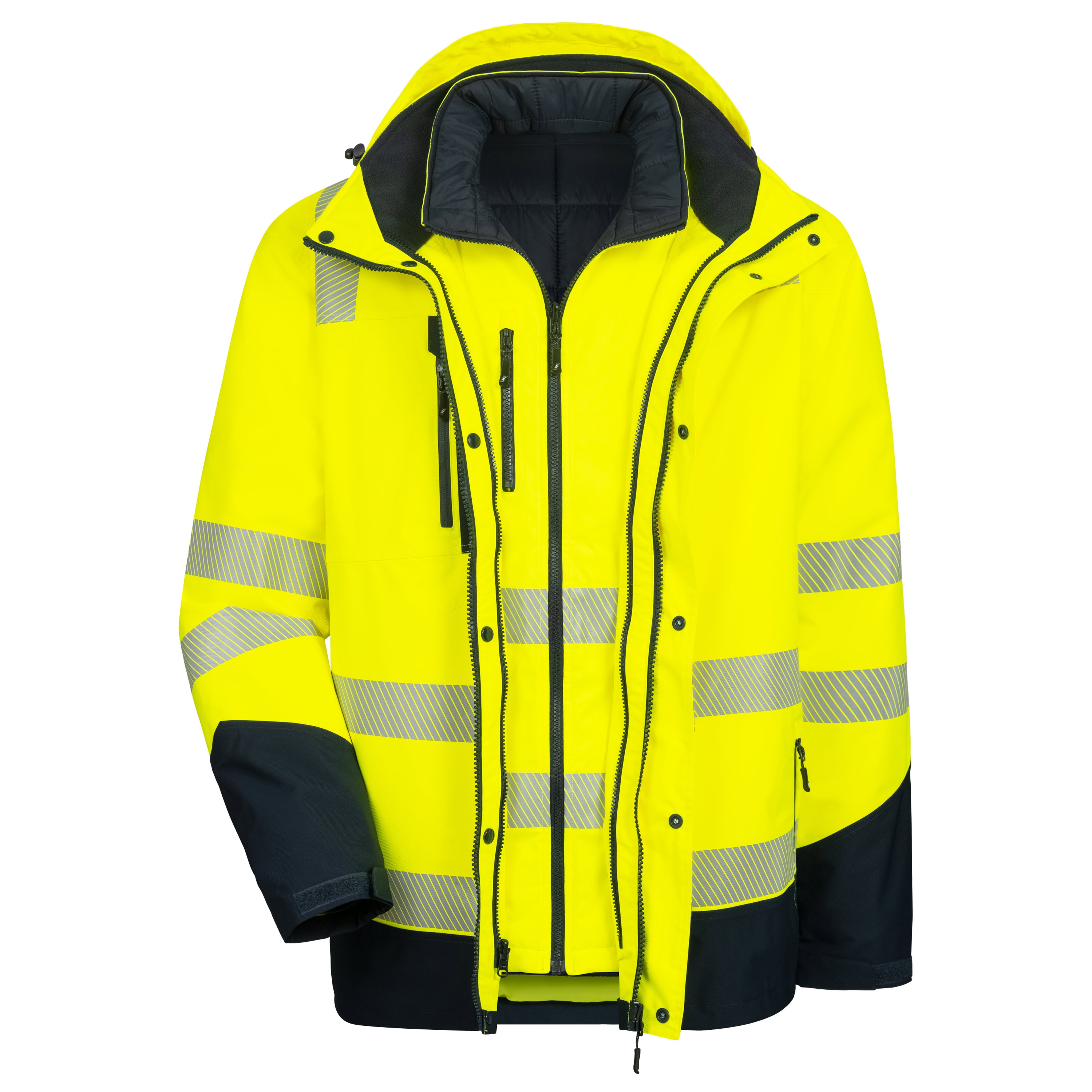 7179 - NITRAS MOTION TEX VIZ PLUS, Warn-Multifunktionsjacke, neongelb / marineblau, EN ISO 13688, EN ISO 20471, EN 343, EN 342, OEKO-TEX