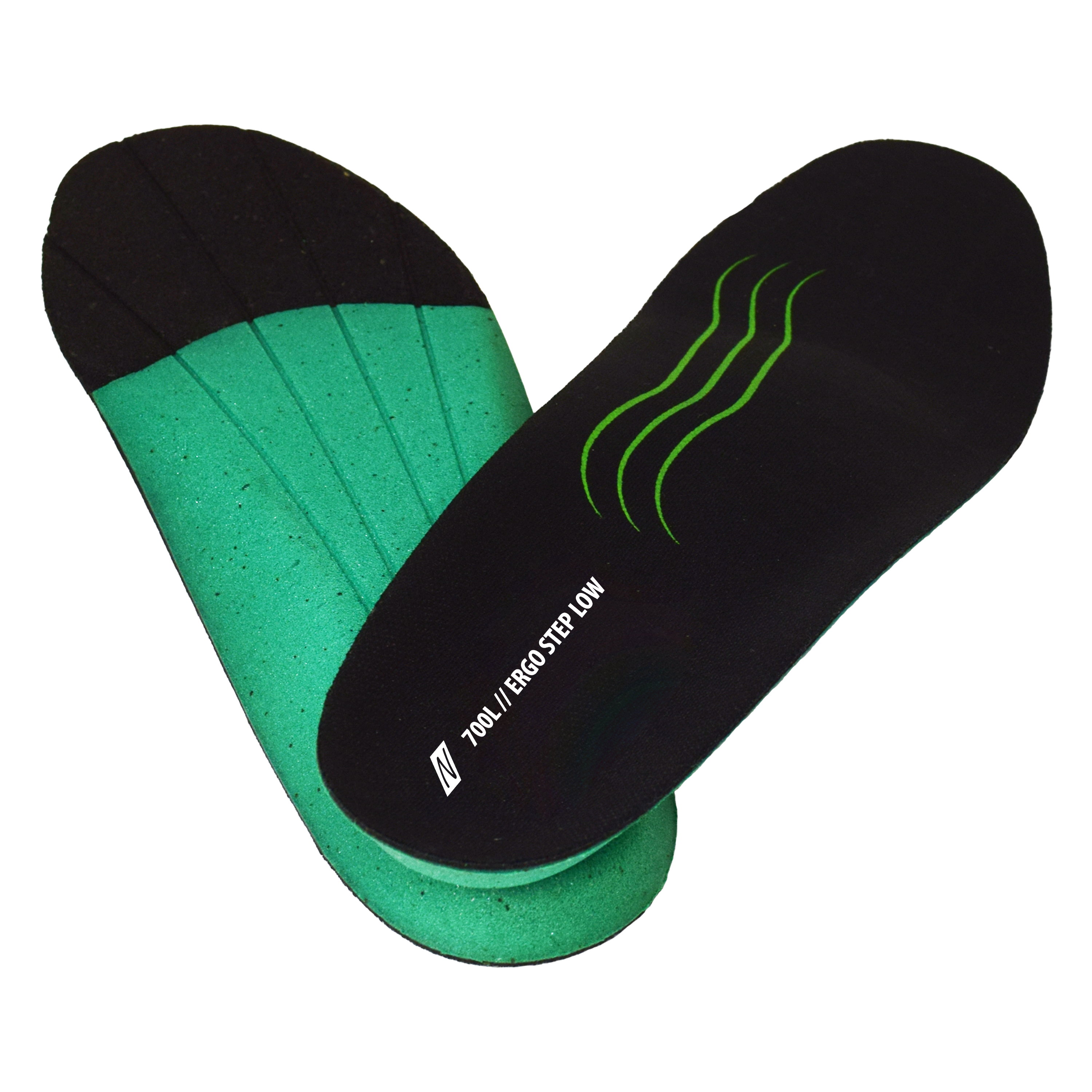 700L - NITRAS ERGO STEP LOW, semi-orthopädische Einlegesohle, schwarz / grün