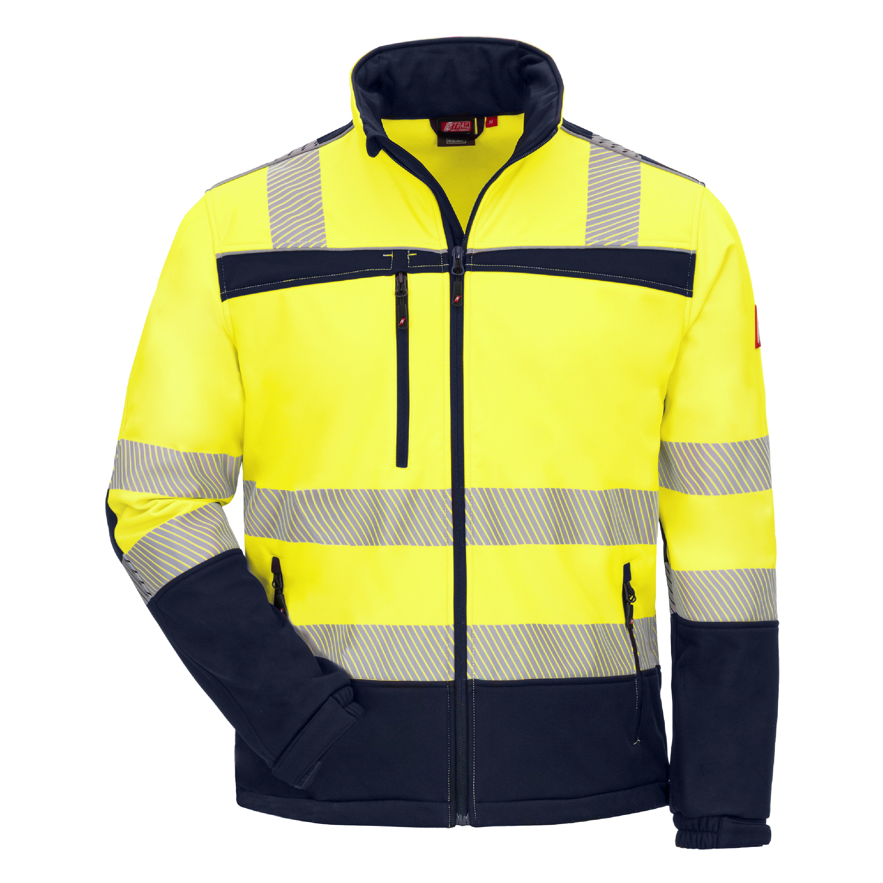 7172 - NITRAS MOTION TEX VIZ, Warn-Softshelljacke, neongelb / marineblau, EN ISO 13688, EN ISO 20471, OEKO-TEX