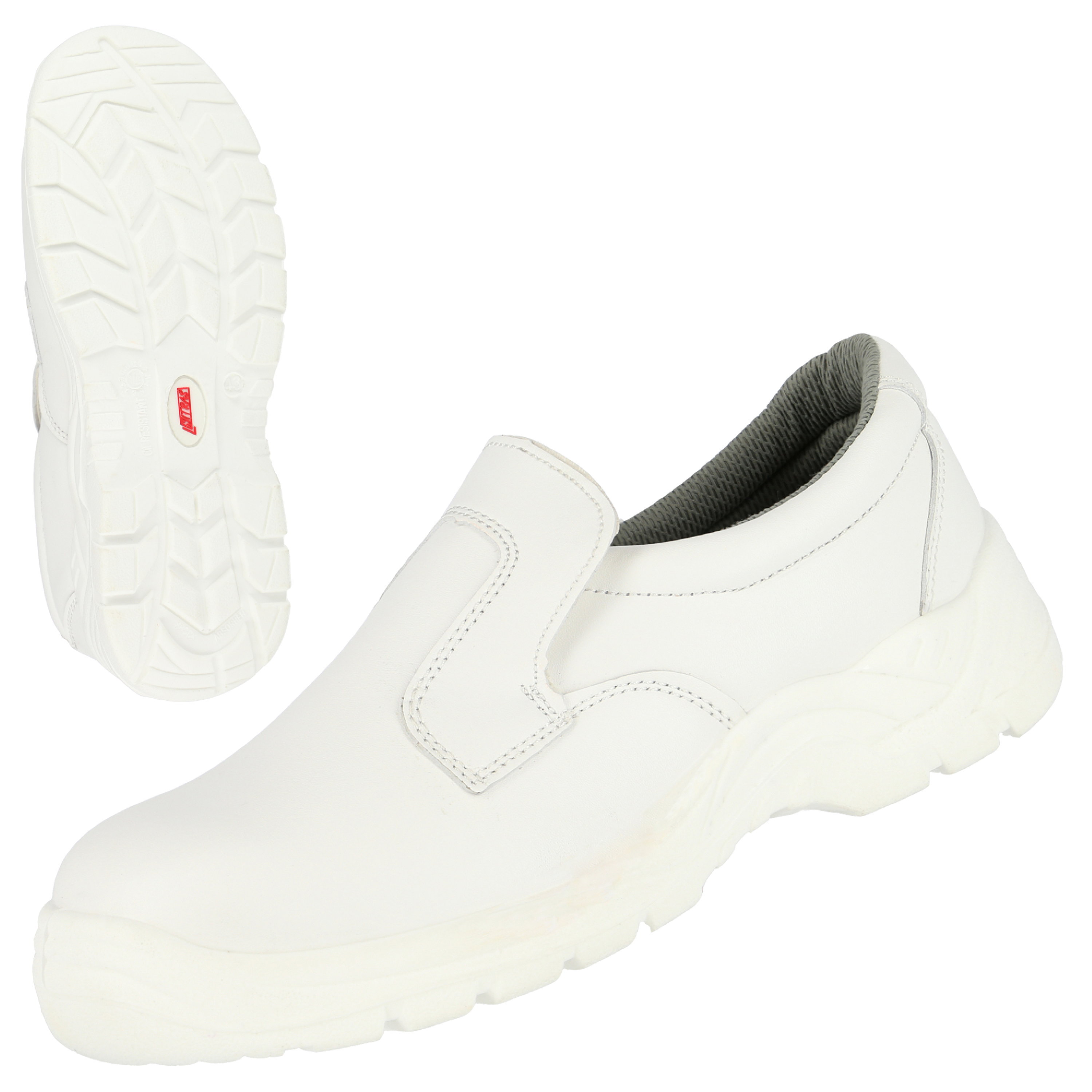 7250 - NITRAS CLEAN STEP SL, S2 Sicherheitsslipper, weiß, EN ISO 20345