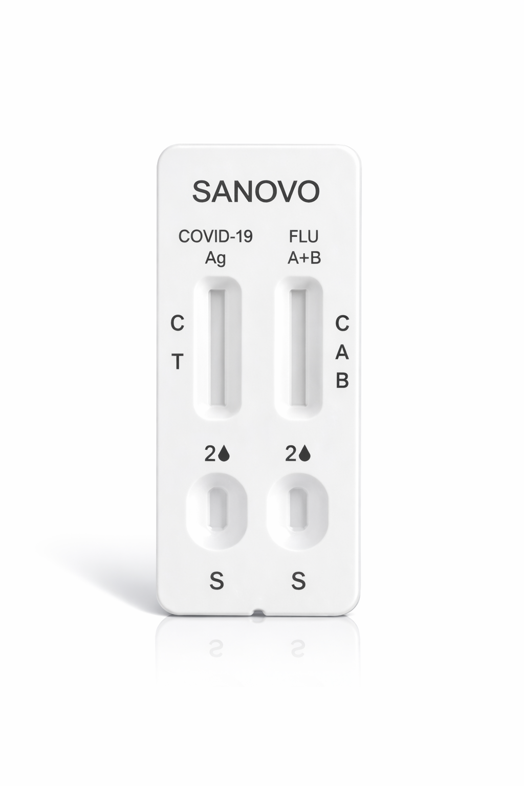 SANOVO 3-in-1 Corona Grippe Test im Doppelpack (2 Stück)