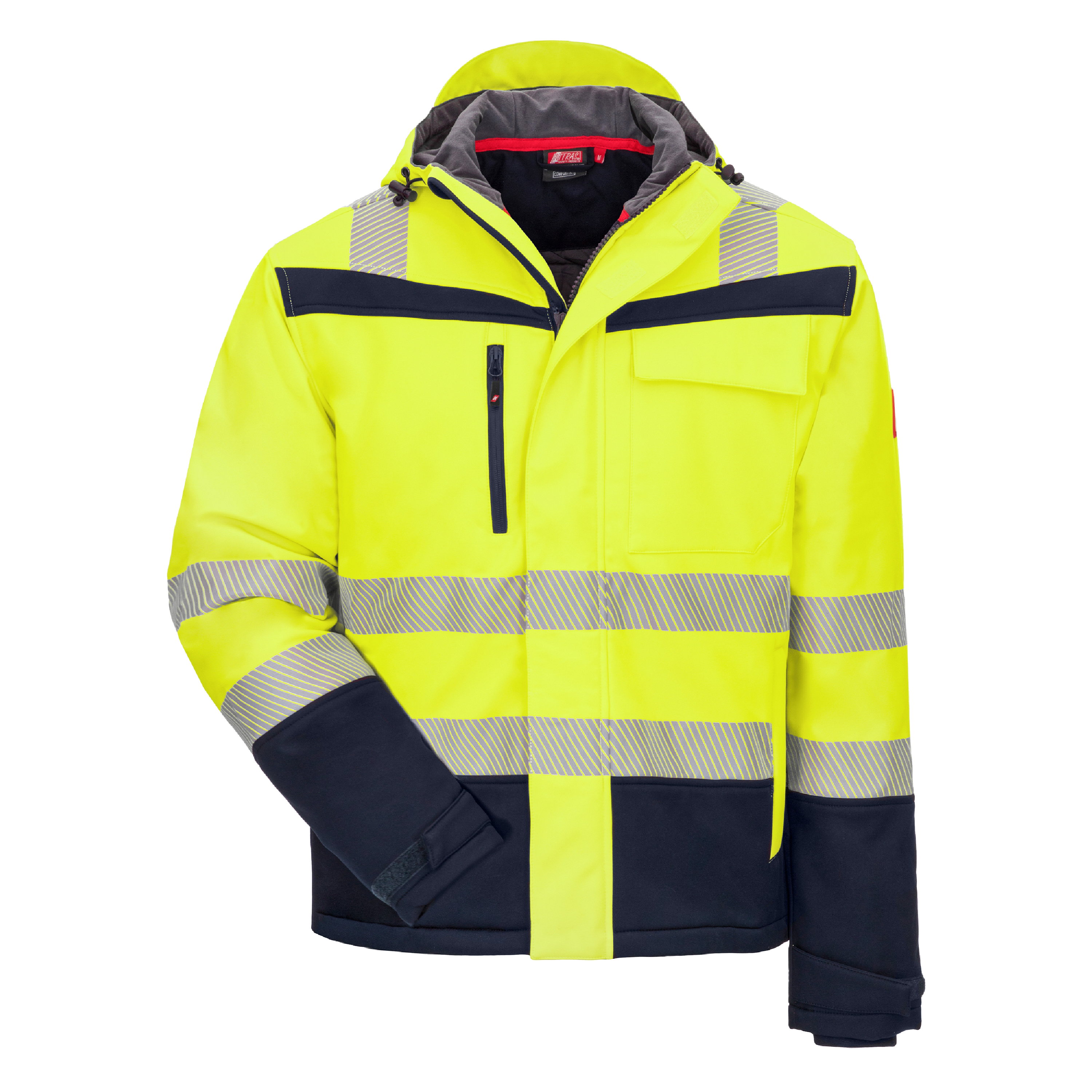 7175 - NITRAS MOTION TEX VIZ PLUS, Winter-Warnschutz-Softshelljacke, neongelb / marine, EN ISO 20471