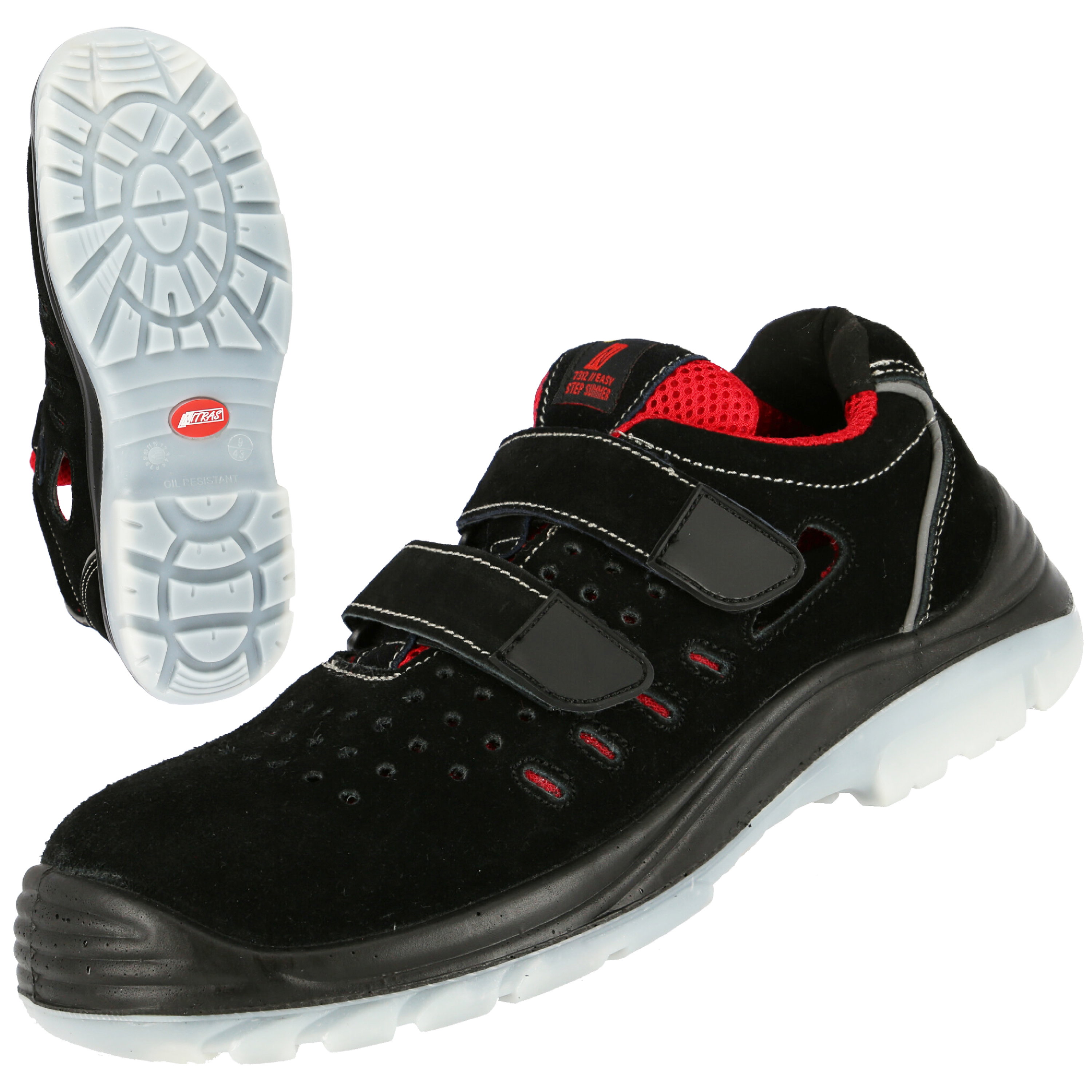 7312 - NITRAS EASY STEP SA, S1P Sicherheitssandalen, schwarz,  EN IEC ISO 20345, DGUV Regel 112-191