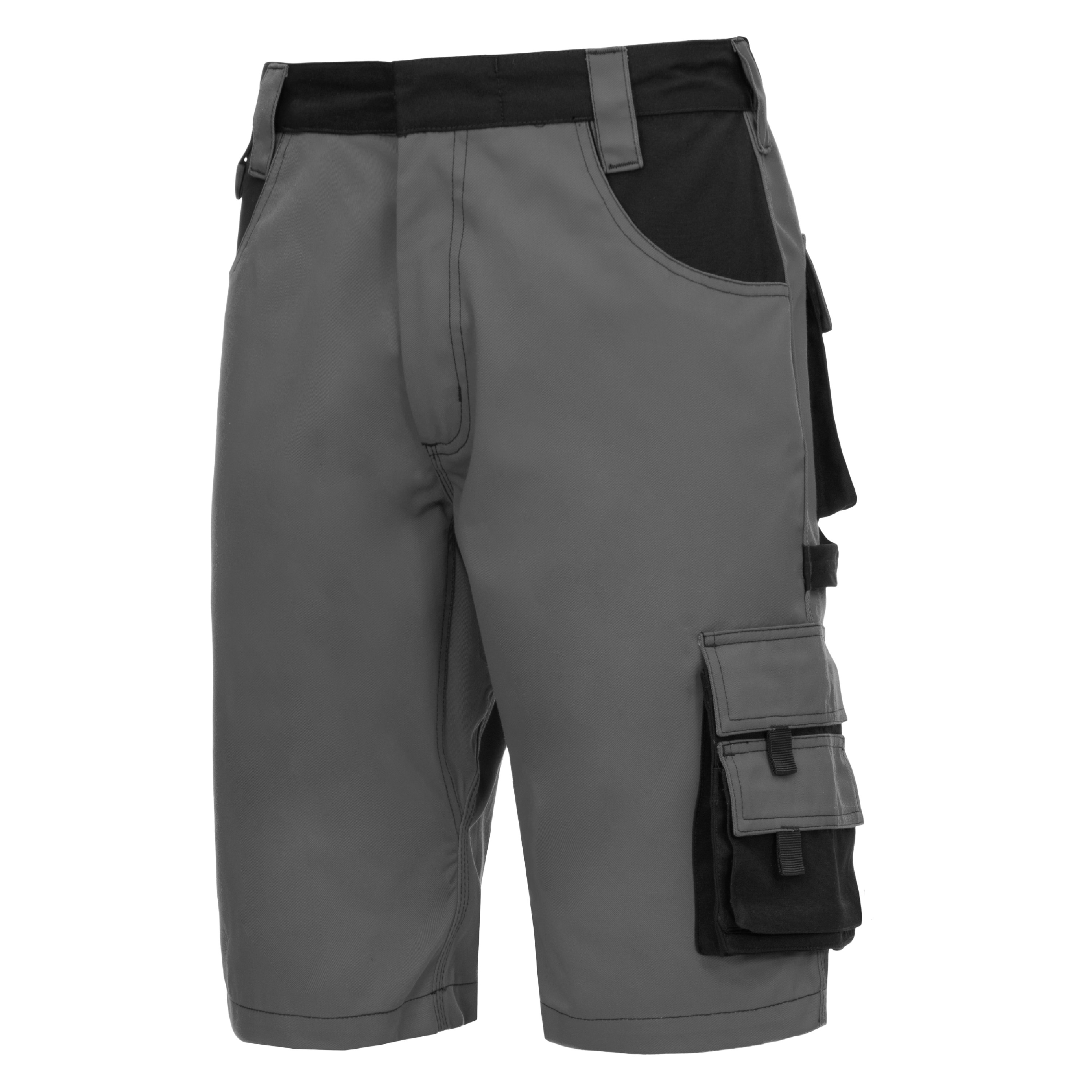 7602 - NITRAS MOTION TEX PLUS, Arbeitshose, kurz, grau / schwarz, OEKO-TEX