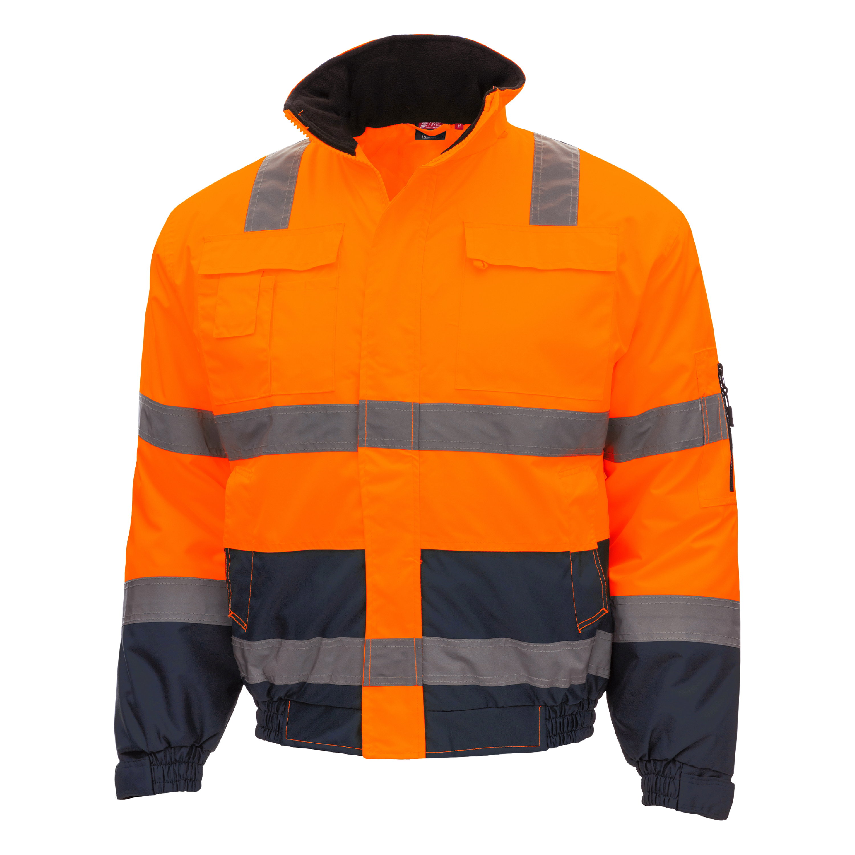 7142 - NITRAS MOTION TEX VIZ, Warn-Pilotenjacke, neonorange / marineblau, EN ISO 13688, EN ISO 20471, EN 343
