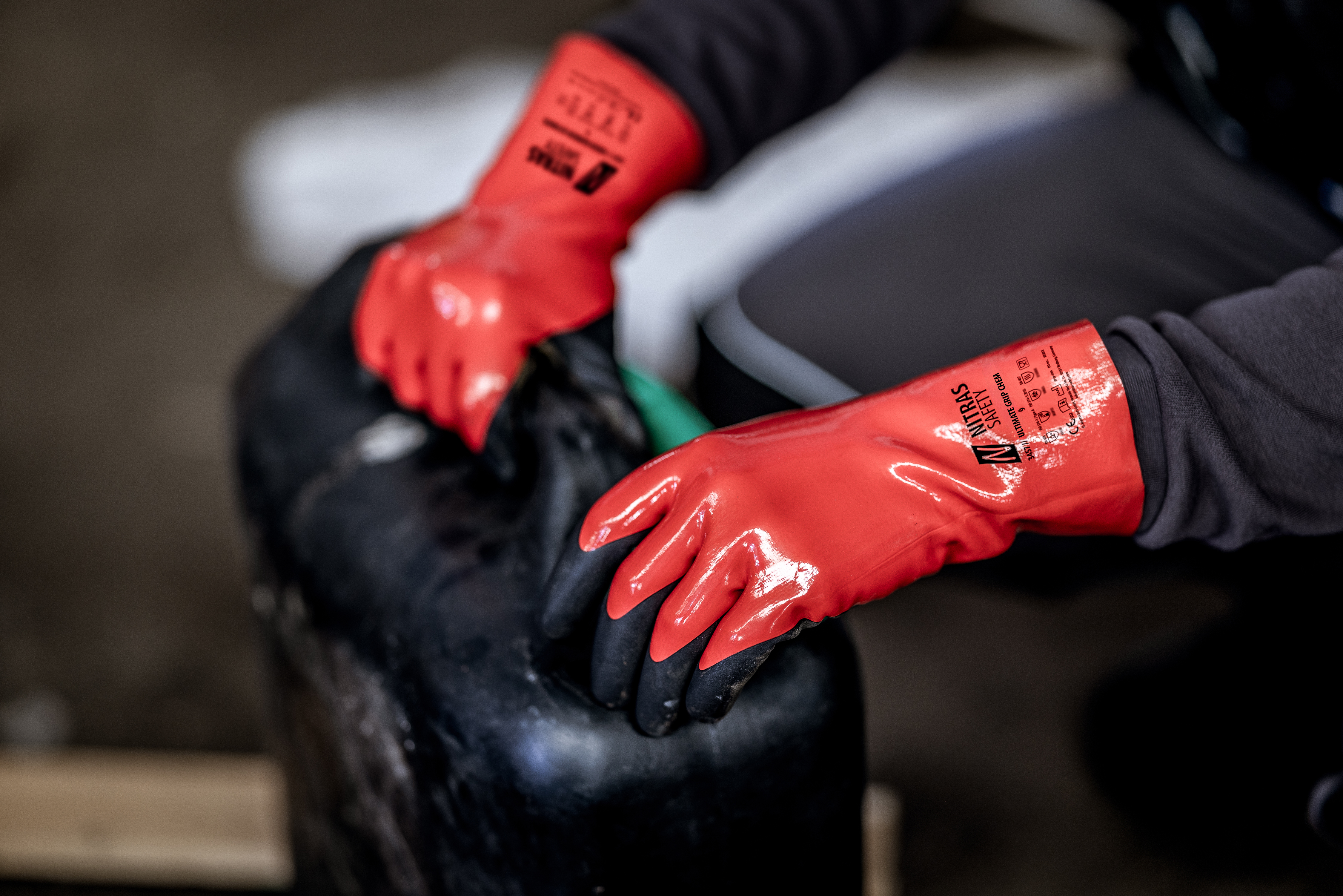3457 - NITRAS ULTIMATE GRIP CHEM, Chemikalienschutzhandschuhe, EN ISO 21420, EN 388, EN 407, EN ISO 374
