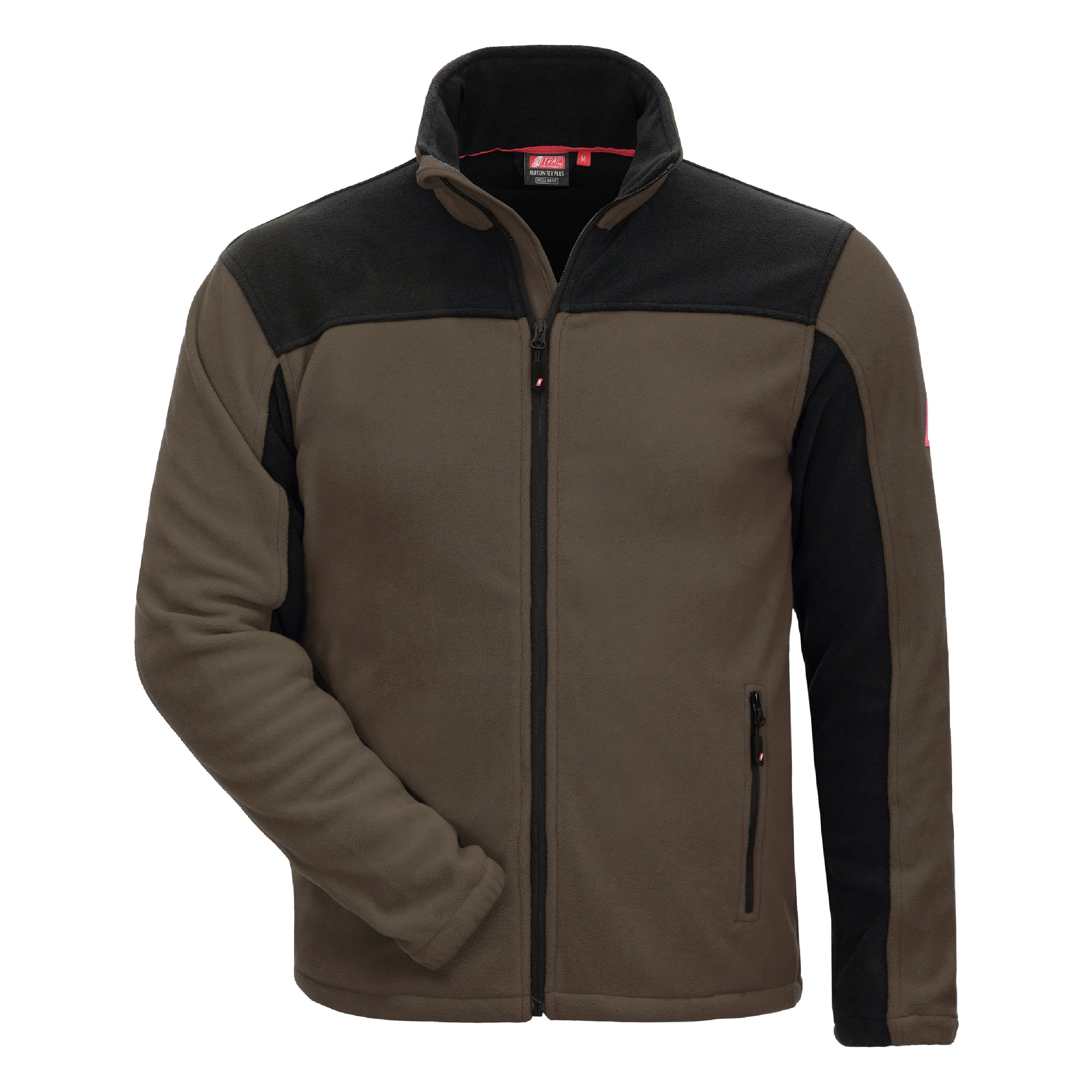 7047 - NITRAS MOTION TEX PLUS, Fleece-Jacke, braun / schwarz, OEKO-TEX
