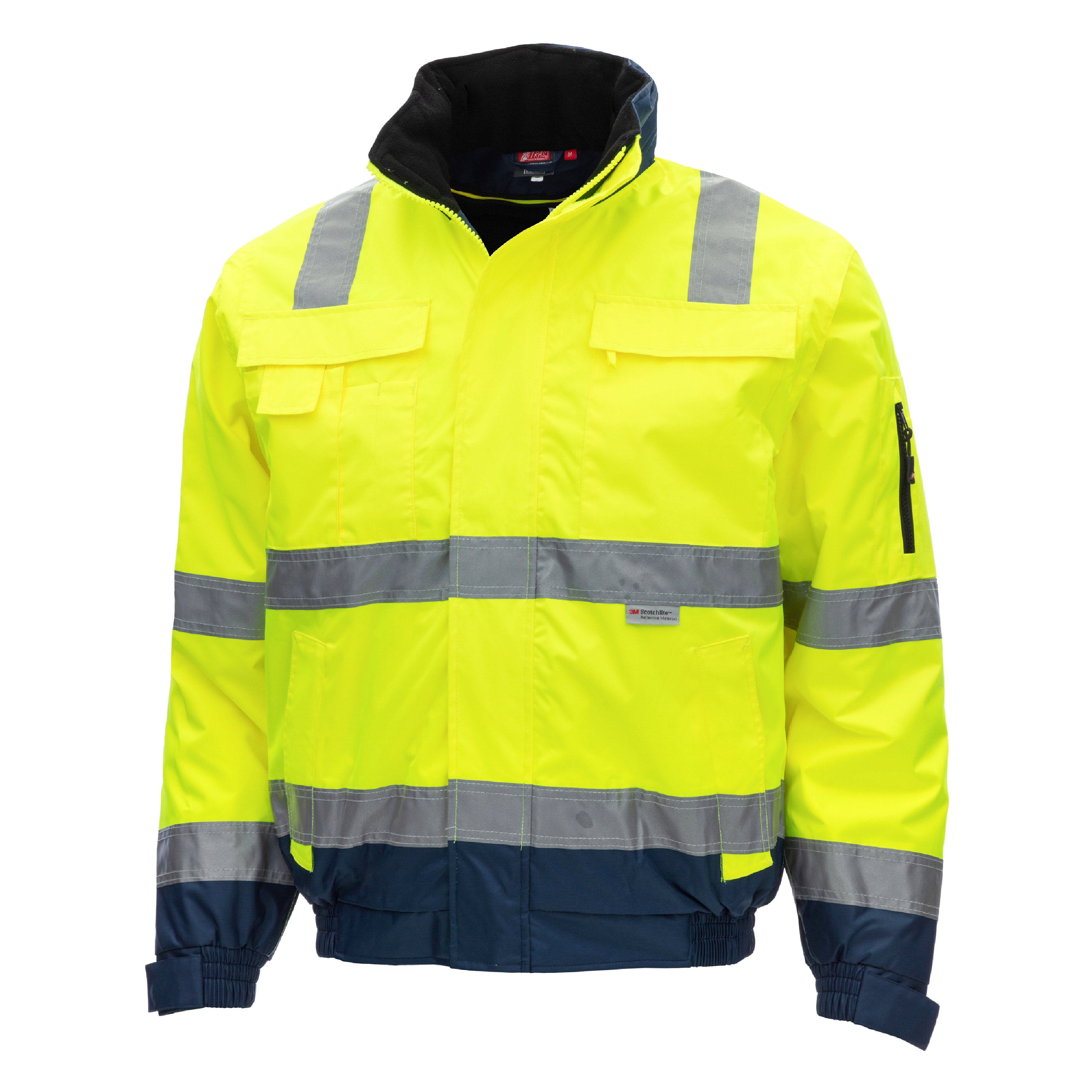 7141 - NITRAS MOTION TEX VIZ PLUS, Warn-Pilotenjacke, neongelb / marineblau, EN ISO 13688, EN ISO 20471, EN 343, OEKO-TEX