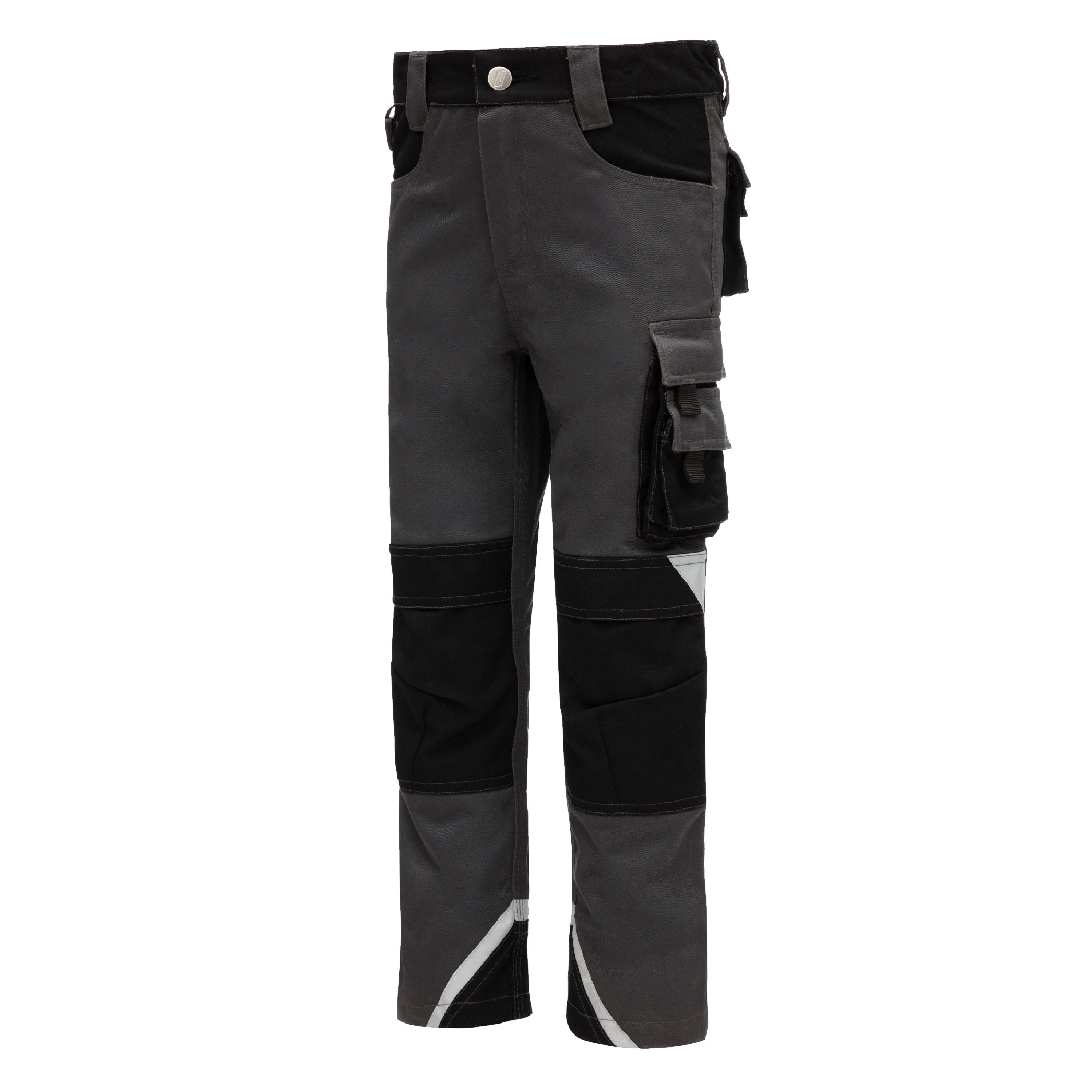 7612KIDS - NITRAS MOTION TEX KIDS, Arbeitshose, lang, grau / schwarz, OEKO-TEX