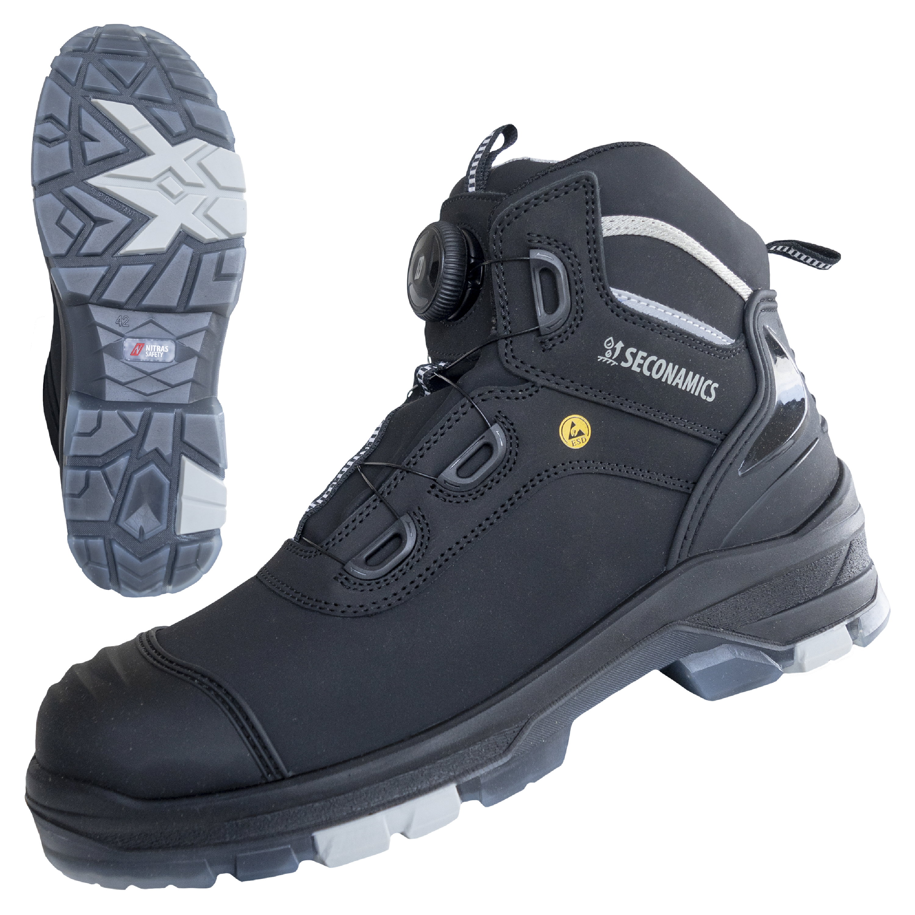 7220 - NITRAS ULTIMATE STEP MID FIT, Sicherheitsstiefel, EN ISO 20345, EN IEC 61340-4-3, DGUV Regel 112-191
