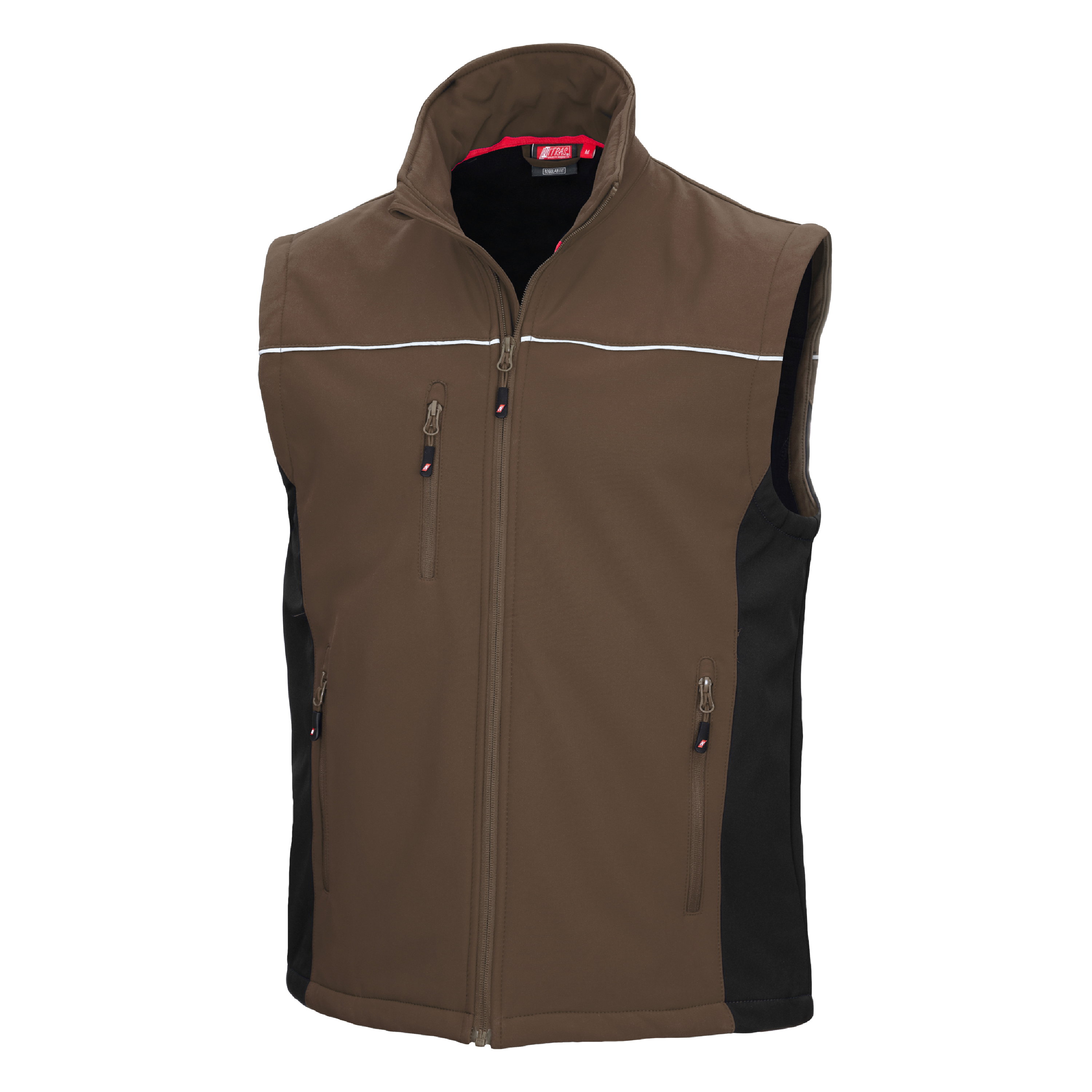 7167 - NITRAS MOTION TEX LIGHT, Softshellweste, braun / schwarz, OEKO-TEX