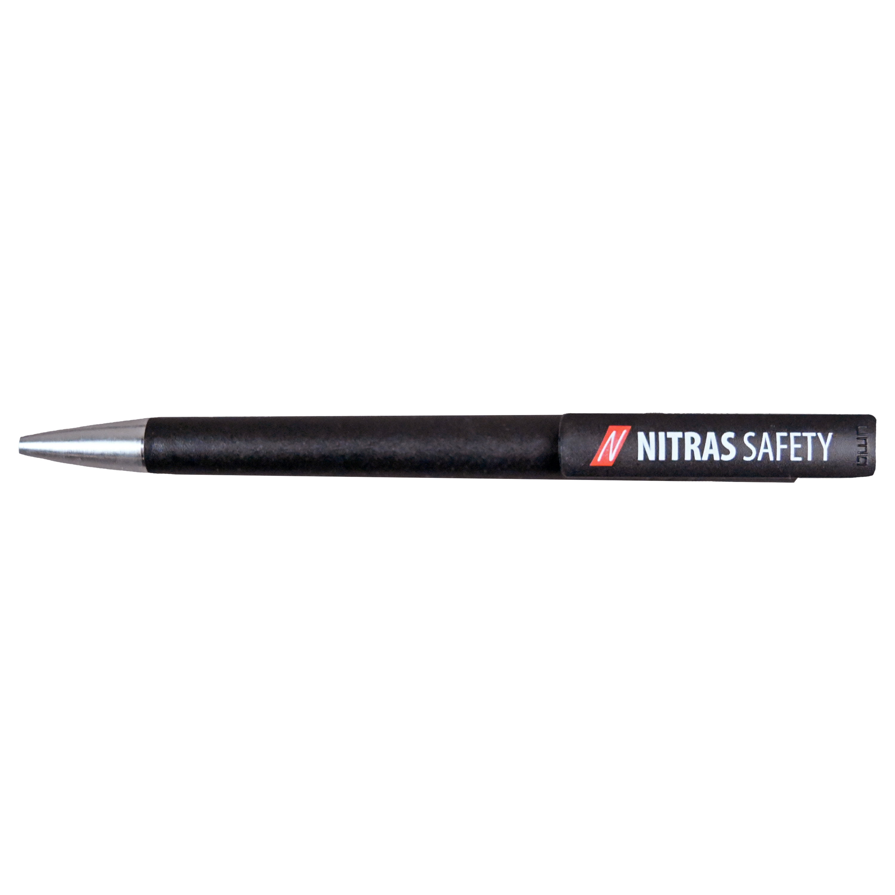 107 - NITRAS Kugelschreiber, schwarz / silber, Polybeutel à 25 Stück