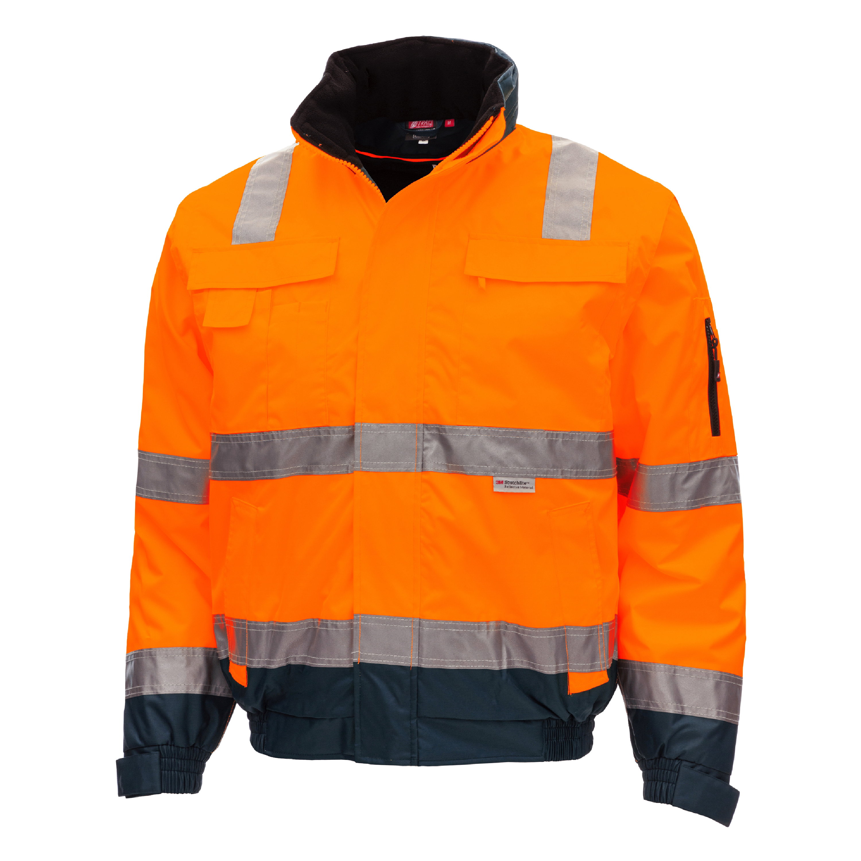 7140 - NITRAS MOTION TEX VIZ PLUS, Warn-Pilotenjacke, neonorange / marineblau, EN ISO 13688, EN ISO 20471, EN 343, OEKO-TEX
