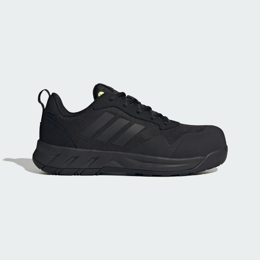 Schwarzer ADIDAS Argaro LOW W S1PS Sicherheitsschuh für Damen mit Mesh-Obermaterial, Schnürung und robuster Sohle, Seitenansicht