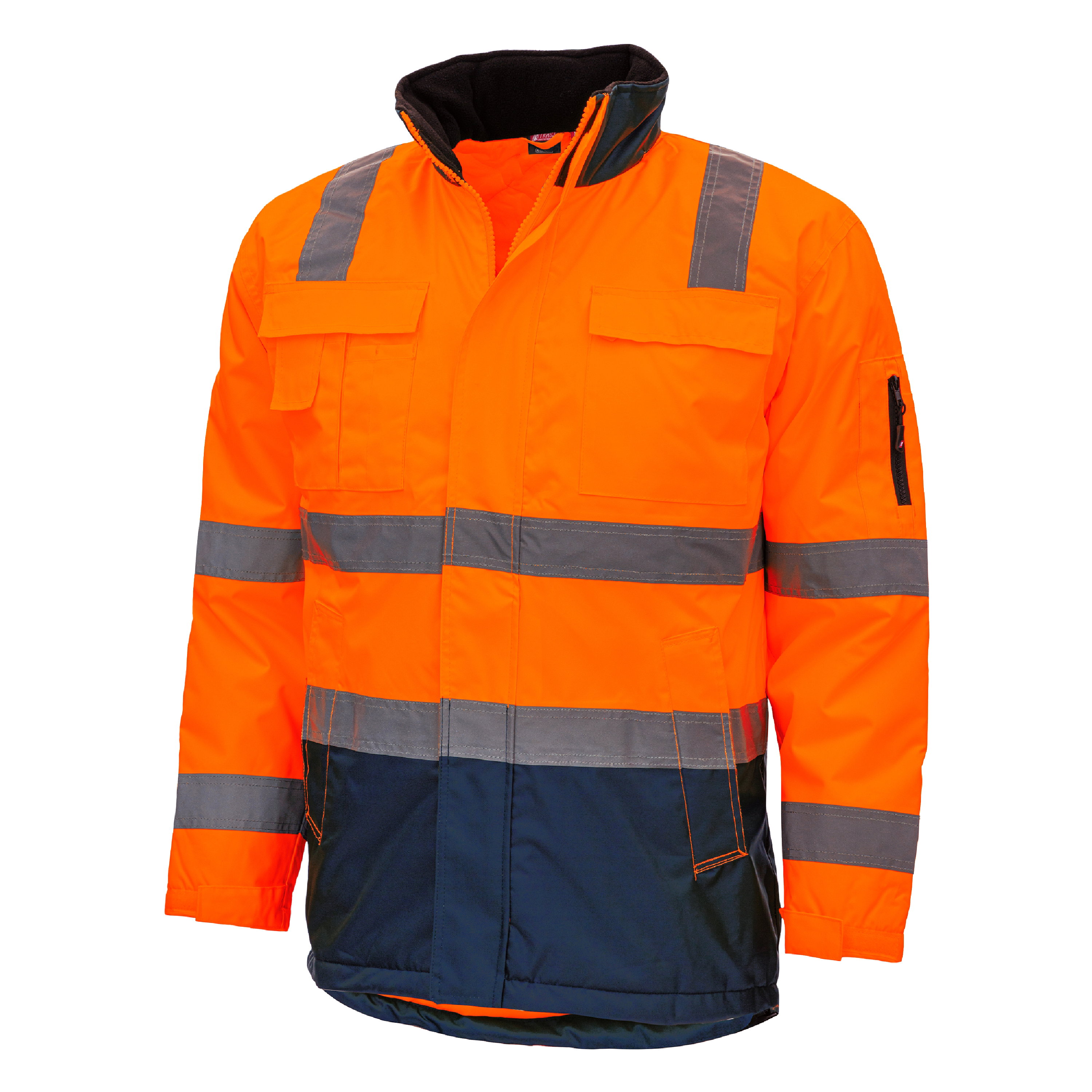 7144 - NITRAS MOTION TEX VIZ, Warnparka, neonorange / marineblau, EN ISO 13688, EN ISO 20471, EN 343