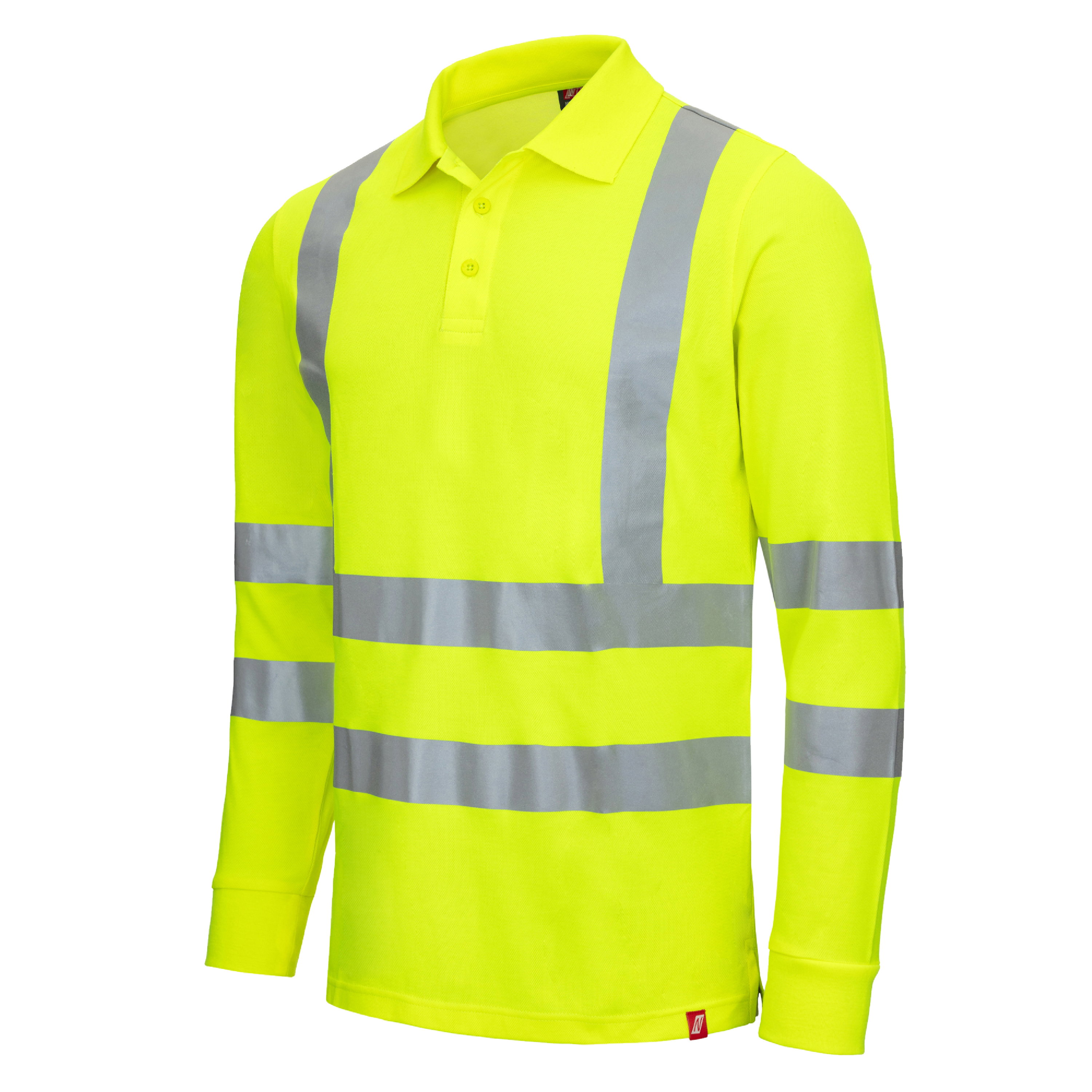 7014 - NITRAS MOTION TEX VIZ, Warn-Langarm-Poloshirt, neongelb, EN ISO 13688, EN ISO 20471, EN 13758-2