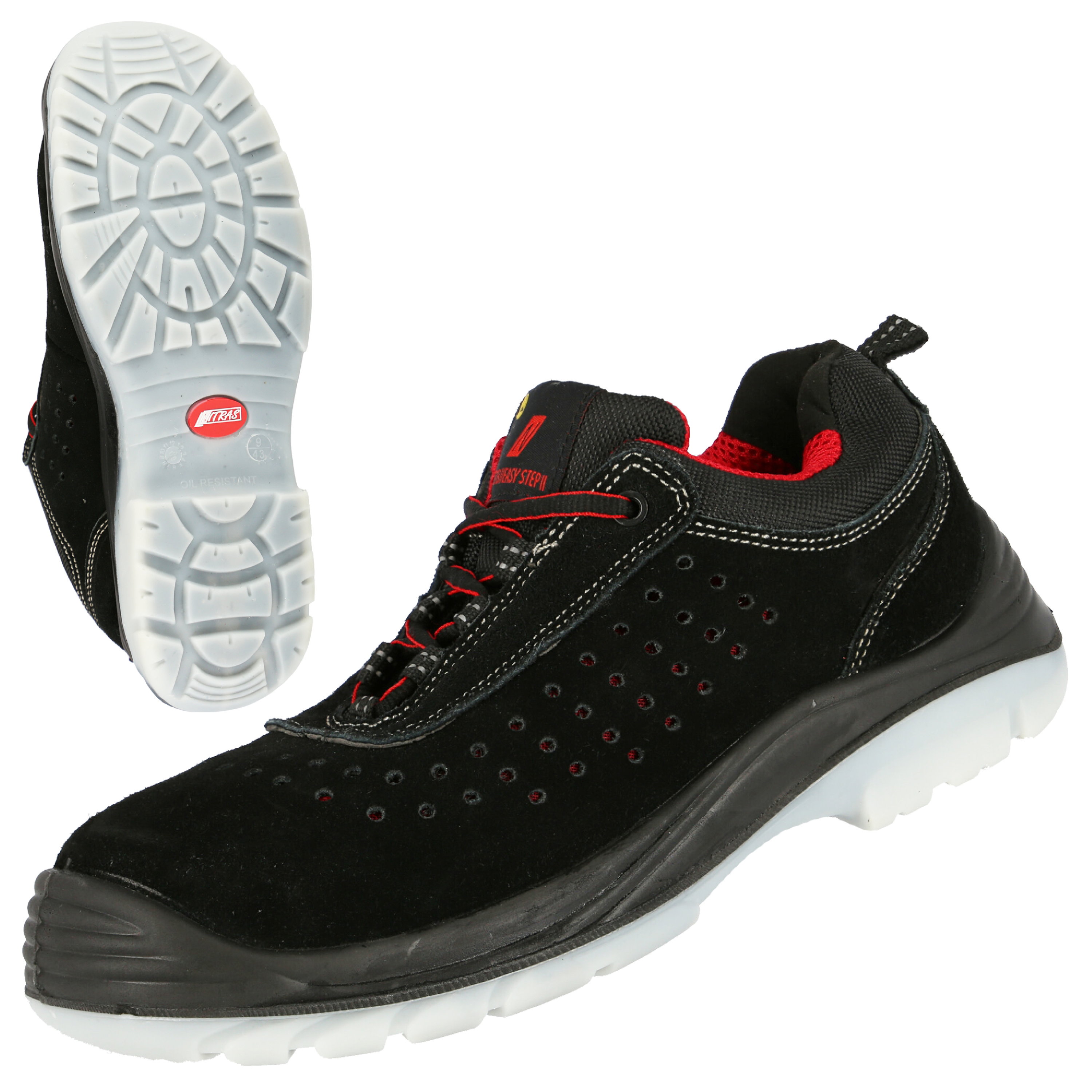 7313 - NITRAS EASY STEP P, S1P Sicherheitshalbschuhe, schwarz, EN ISO 20345, EN 61340-4-3, DGUV Regel 112-191