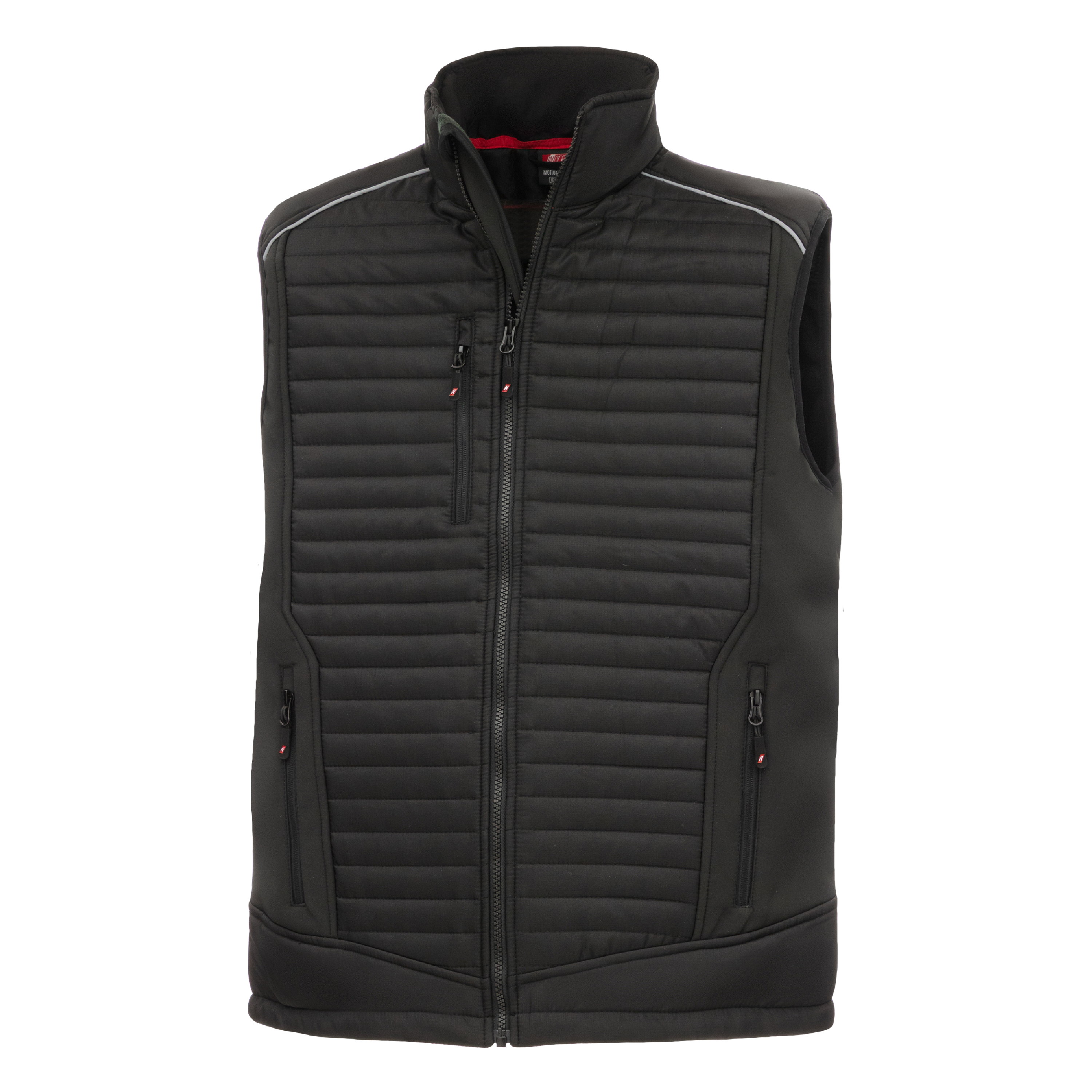 7660 - NITRAS MOTION TEX PLUS, gesteppte Softshellweste, schwarz, OEKO-TEX