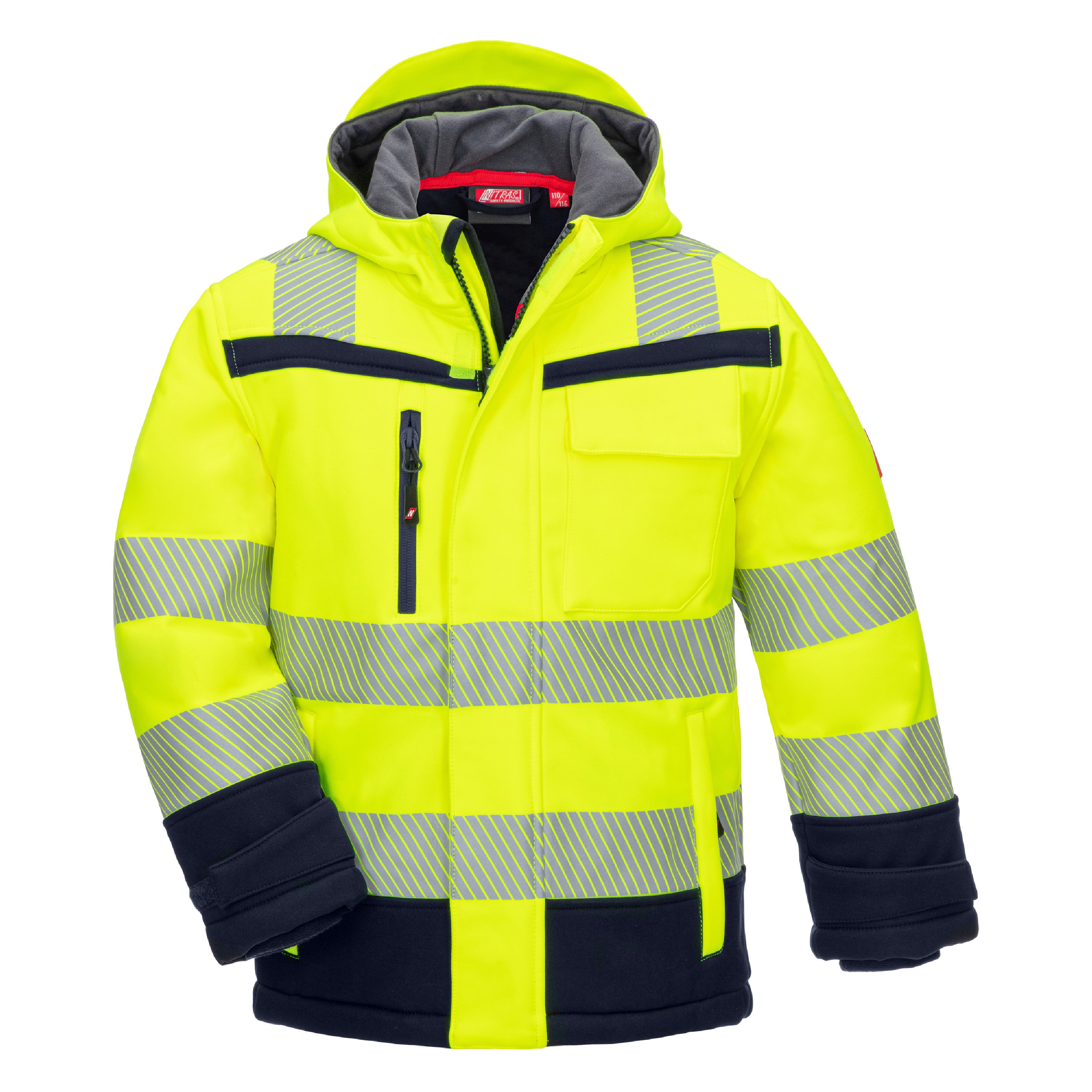 7175KIDS - NITRAS MOTION TEX VIZ PLUS KIDS, Warn-Winterjacke, neongelb / marineblau, EN ISO 13688, EN 17353, OEKO-TEX