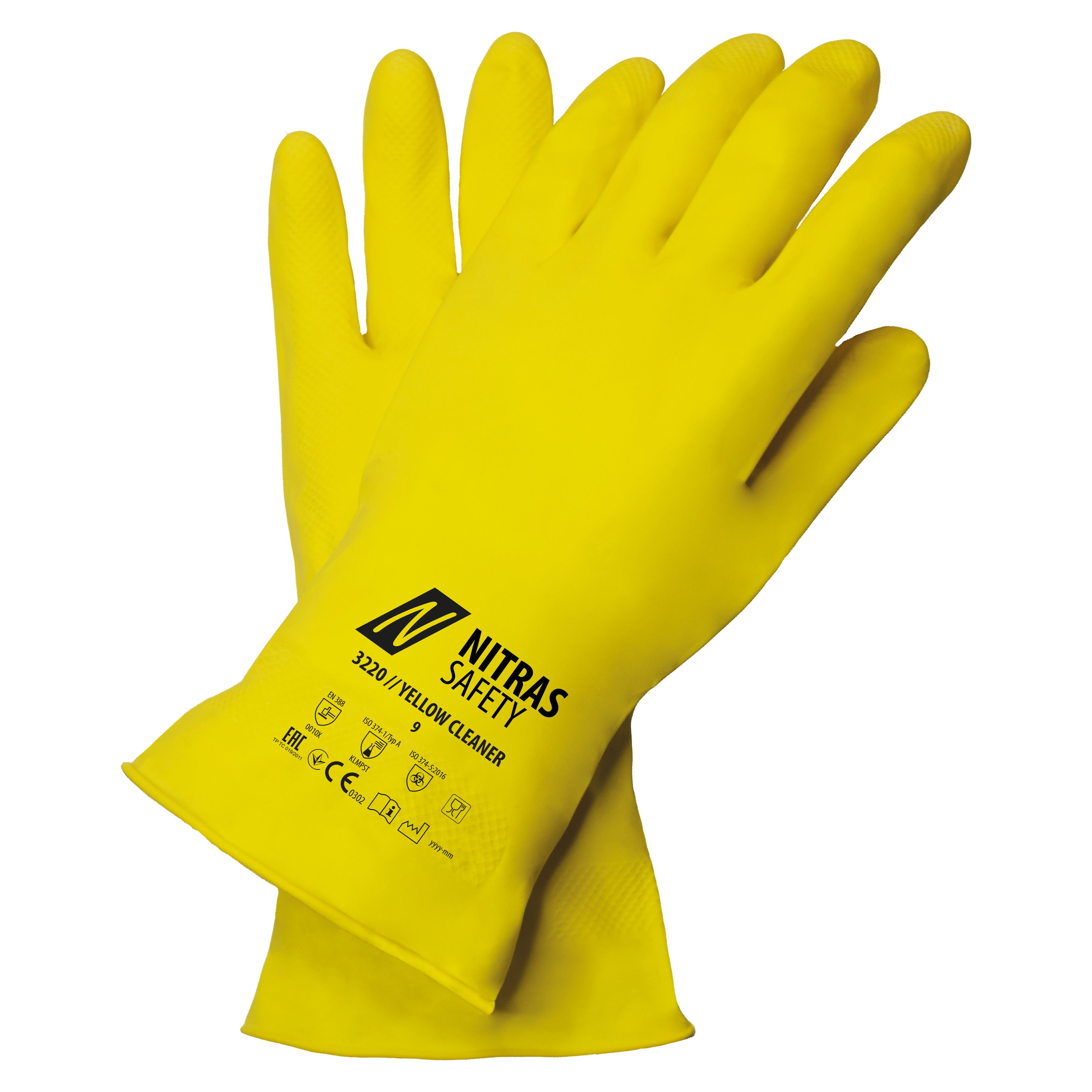 3220 - NITRAS YELLOW CLEANER, Chemikalienschutzhandschuhe, gelb, EN 388, EN ISO 374