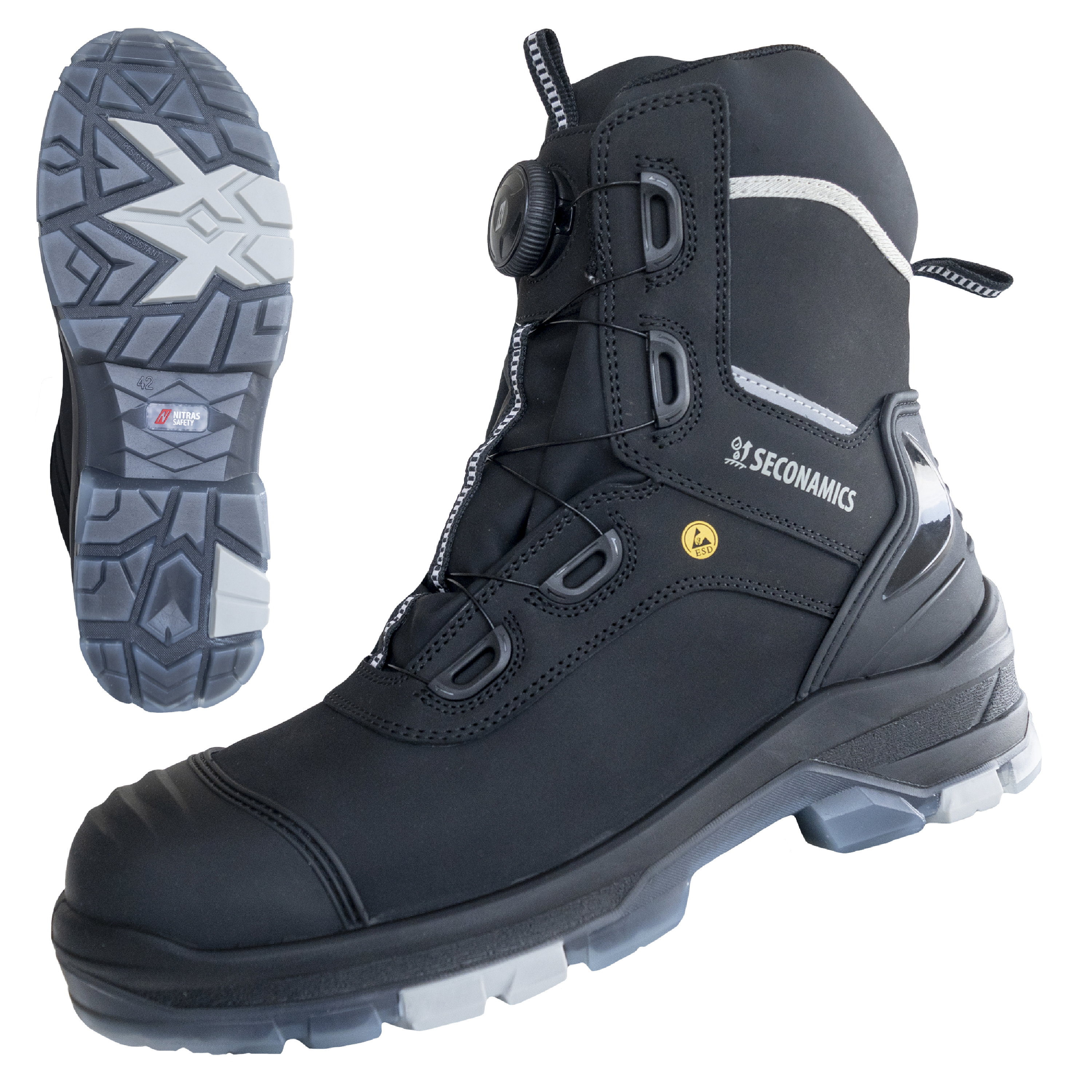 7221 - NITRAS ULTIMATE STEP HIGH FIT, Sicherheitsstiefel, EN ISO 20345, EN IEC 61340-4-3, DGUV Regel 112-191