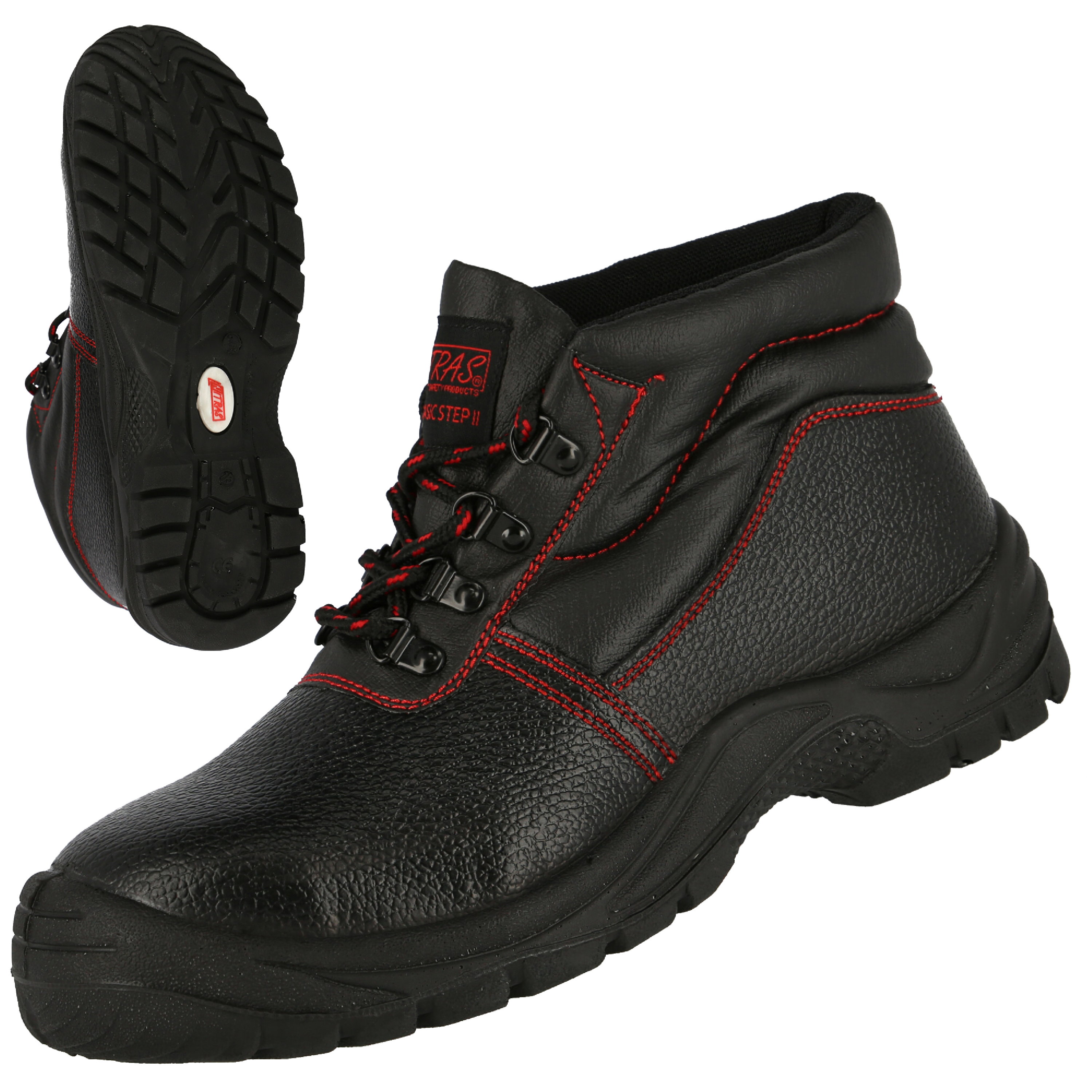 7206 - NITRAS BASIC STEP MID, S3 Sicherheitsstiefel, halbhoch, schwarz, EN ISO 20345