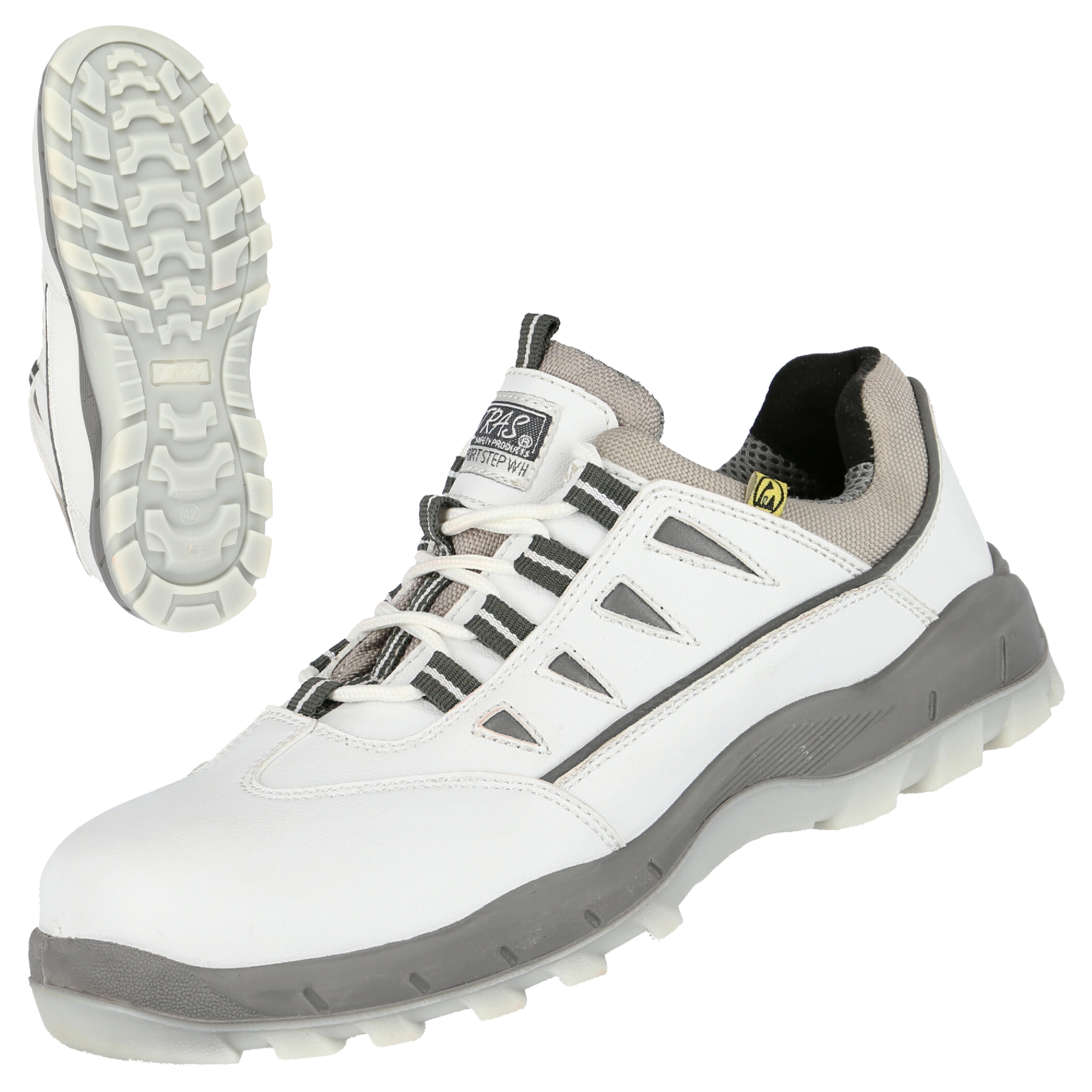 7305 - NITRAS SPORT STEP WH, Sicherheitshalbschuhe, weiß, EN ISO 20345, EN 61340-4-3, DGUV Regel 112-191