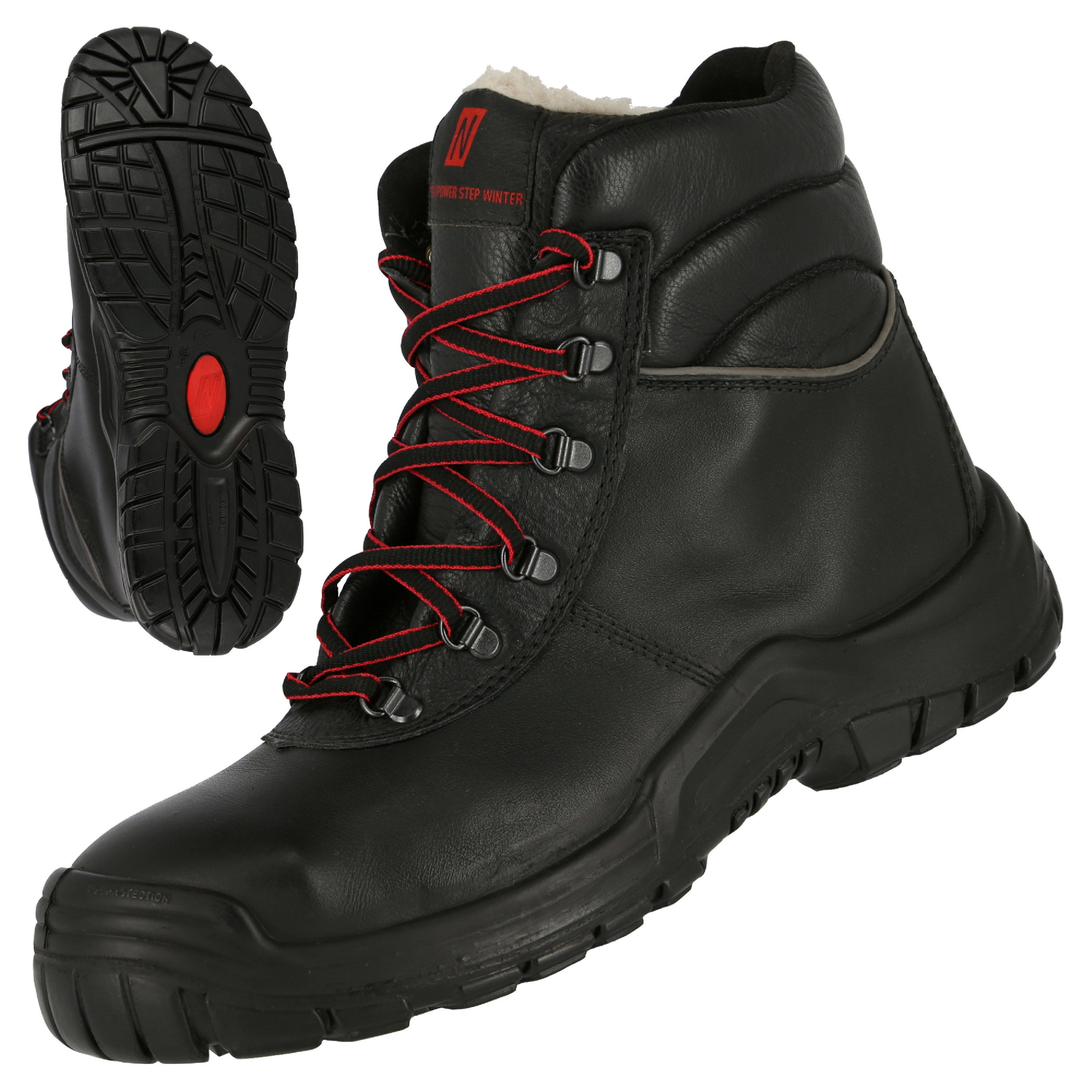 7213W - NITRAS POWER STEP MID+, S3 CI HI HRO SRC Sicherheitswinterstiefel, halbhoch, schwarz, EN ISO 20345, DGUV Regel 112-191