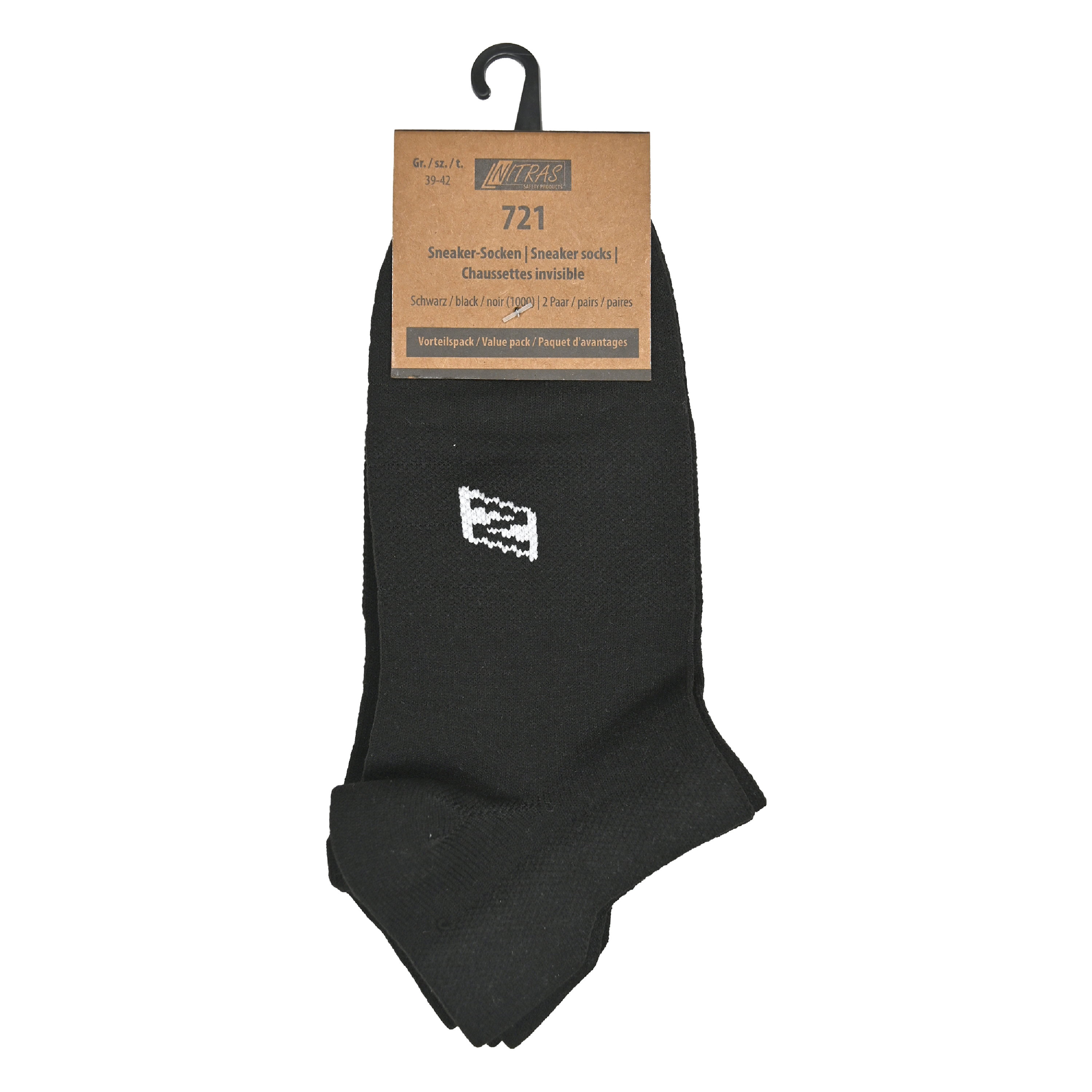 721 - NITRAS Sneaker-Socken, schwarz, OEKO-TEX