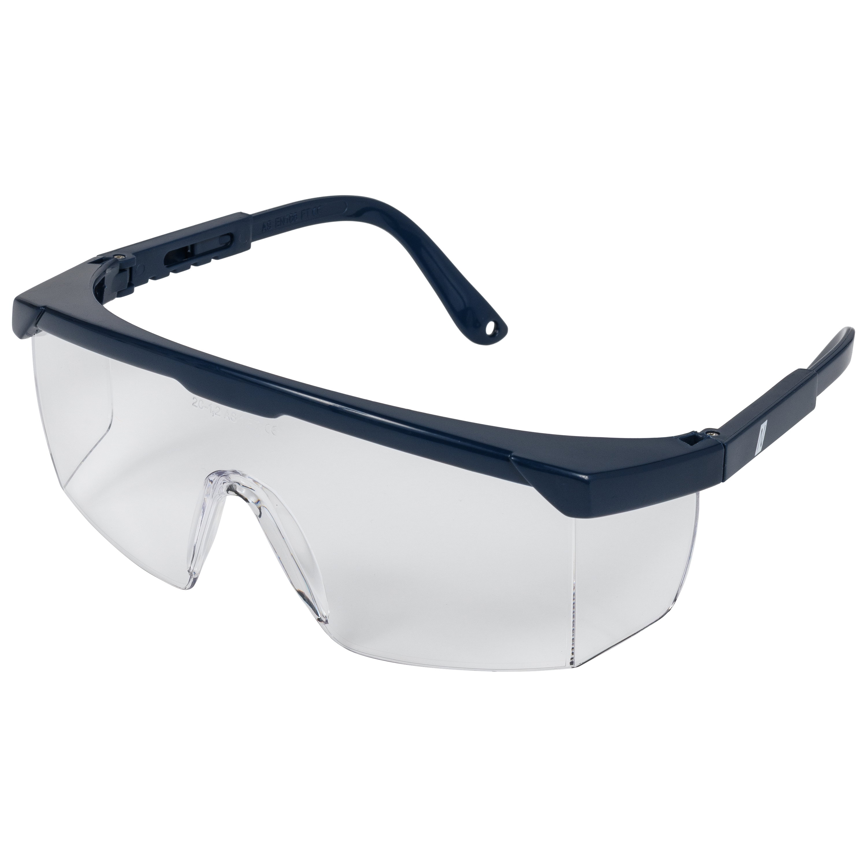 9003 - NITRAS VISION PROTECT BASIC, Bügelbrille, transparent / marineblau, EN 166