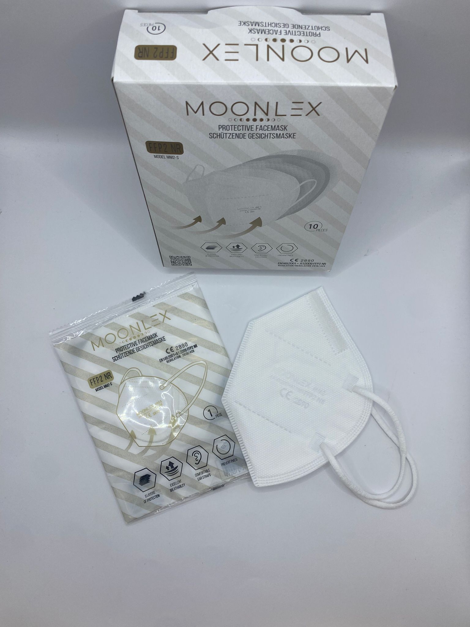 FFP2 Maske - Moonlex - ohne Ventil - Ohrenschlaufen