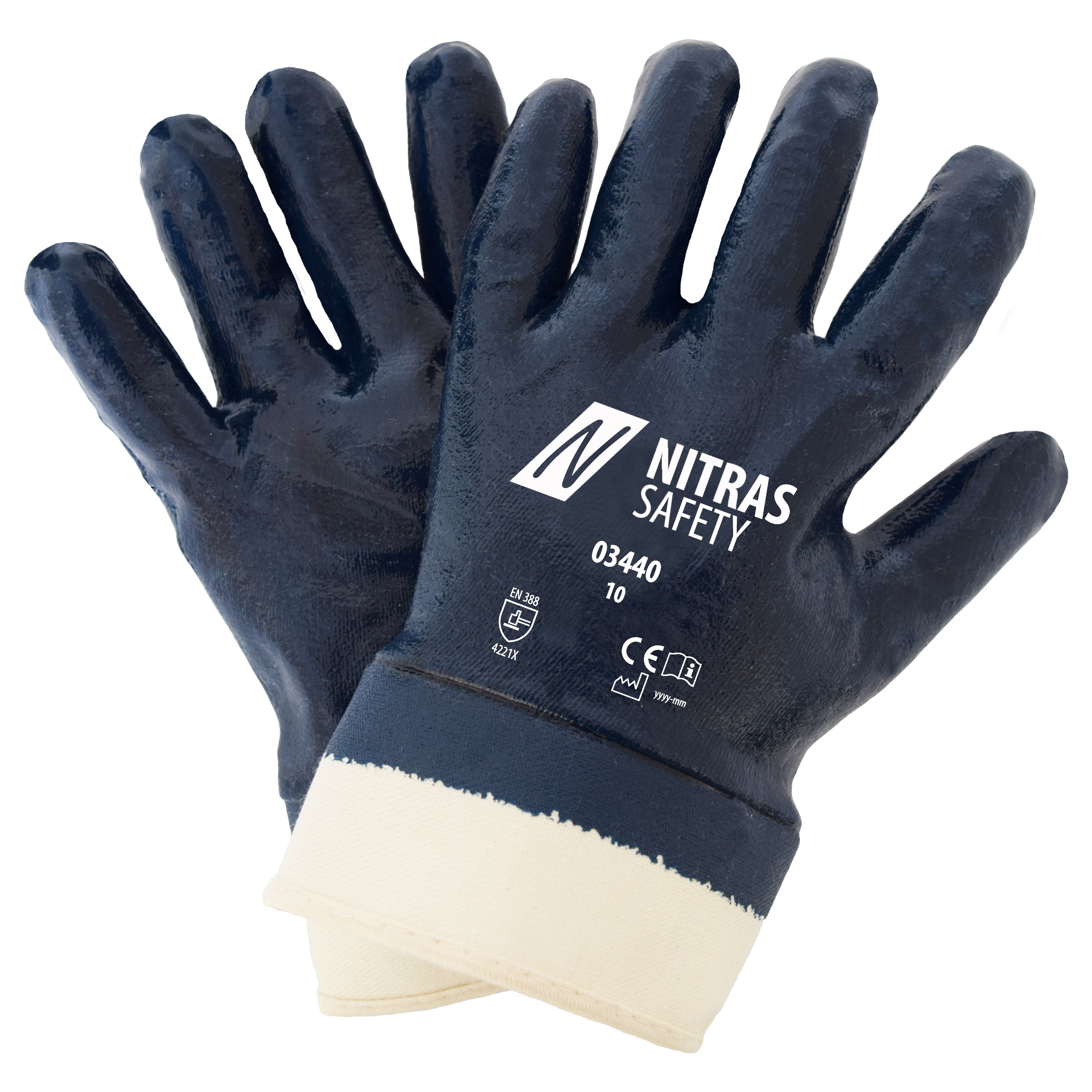 03440 - NITRAS Nitrilhandschuhe, blau, EN 388