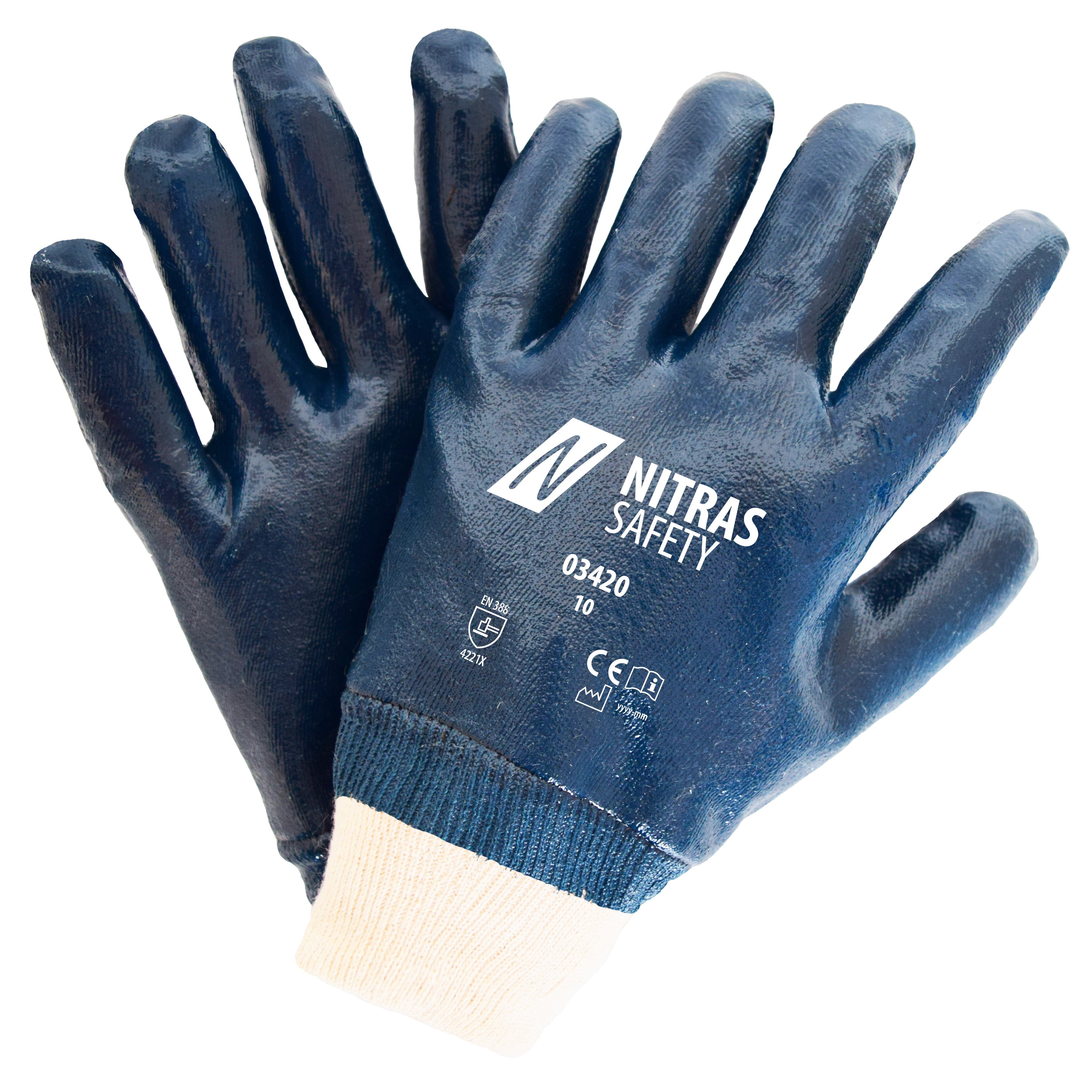 03420 - NITRAS Nitrilhandschuhe, blau, EN 388