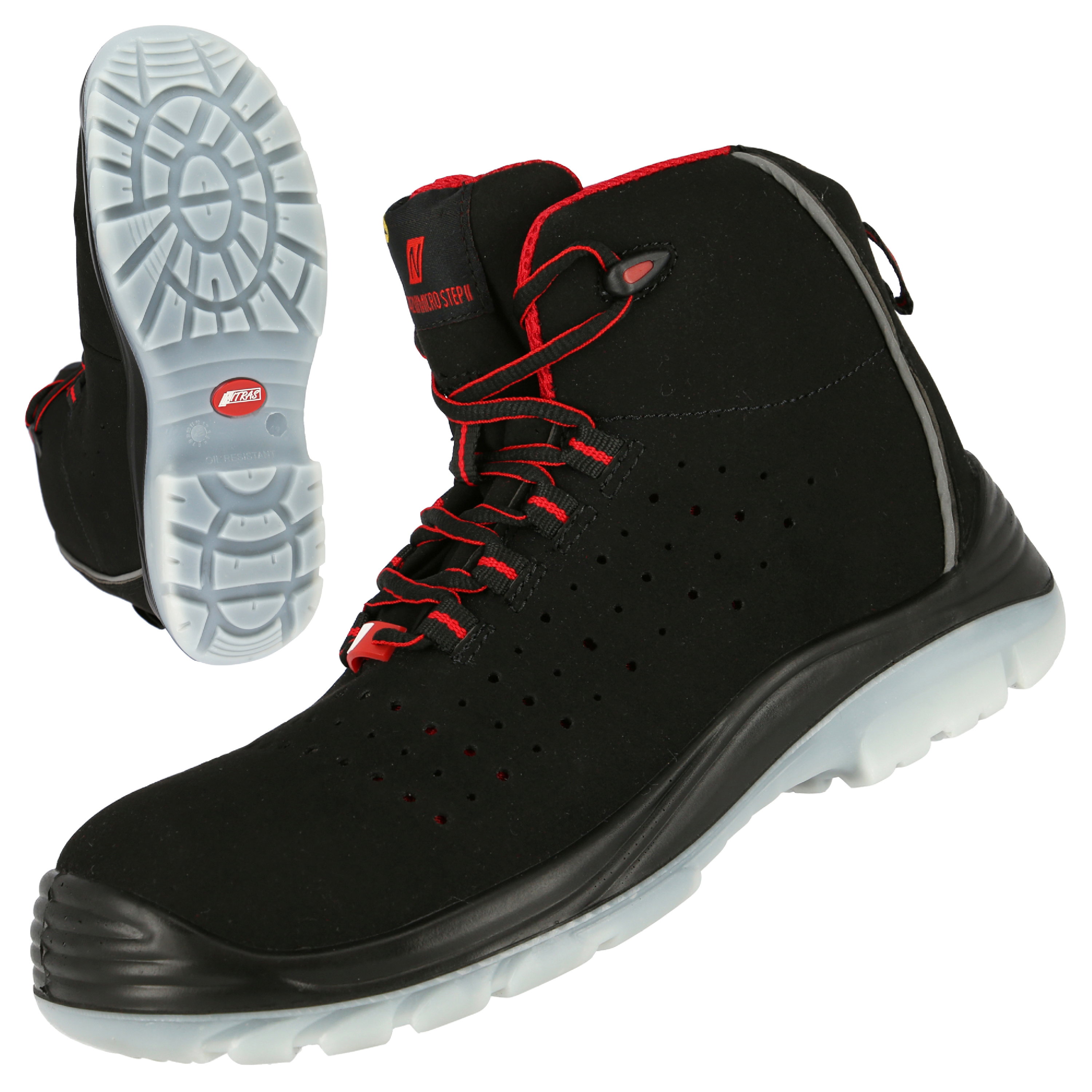 7421 - NITRAS MICRO STEP MID, S1 P Sicherheitsstiefel, halbhoch, schwarz, EN ISO 20345, EN 61340-4-3, DGUV Regel 112-191